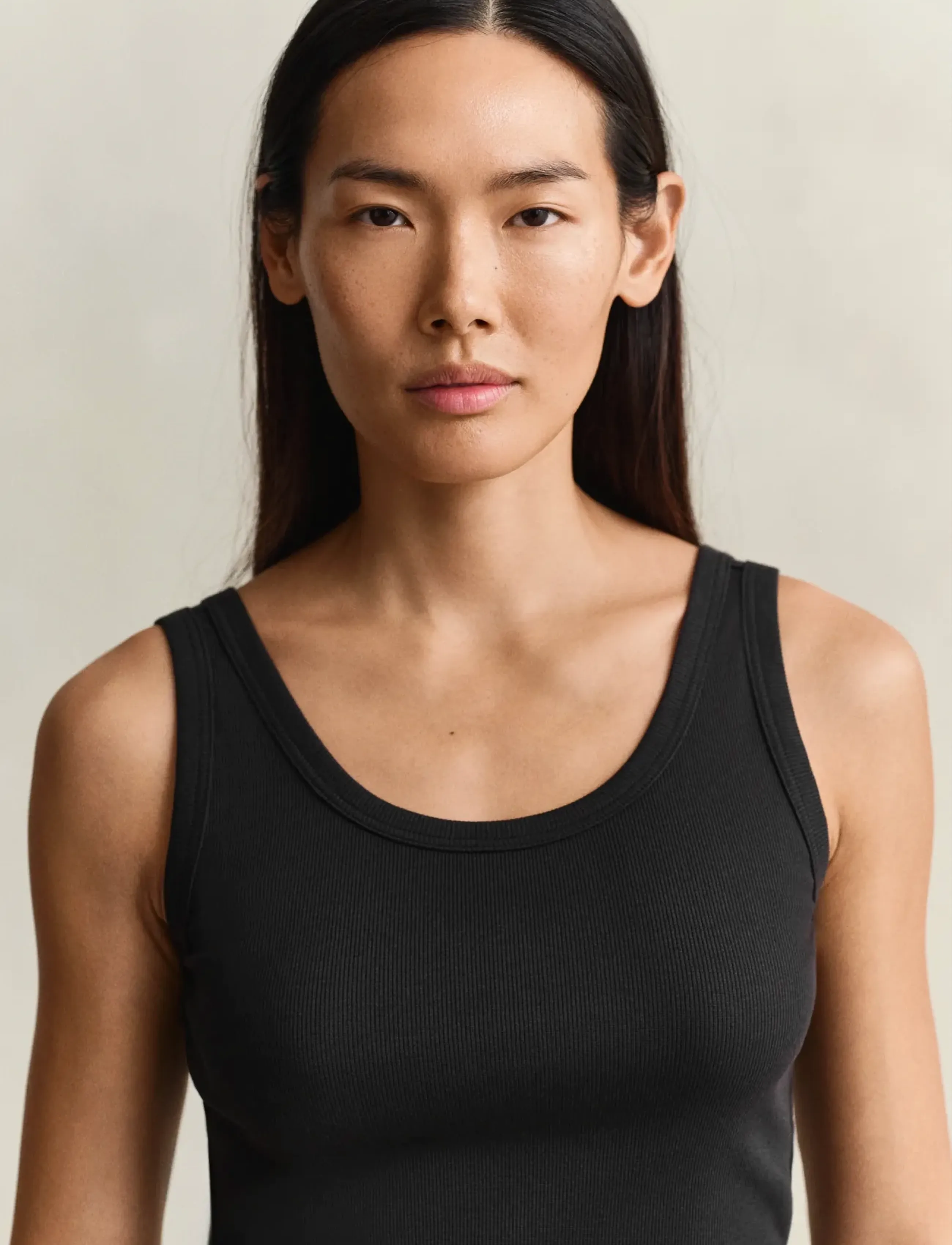 Gant - SLIM RIBBED TANK TOP - Ärmellose tops - black - 4