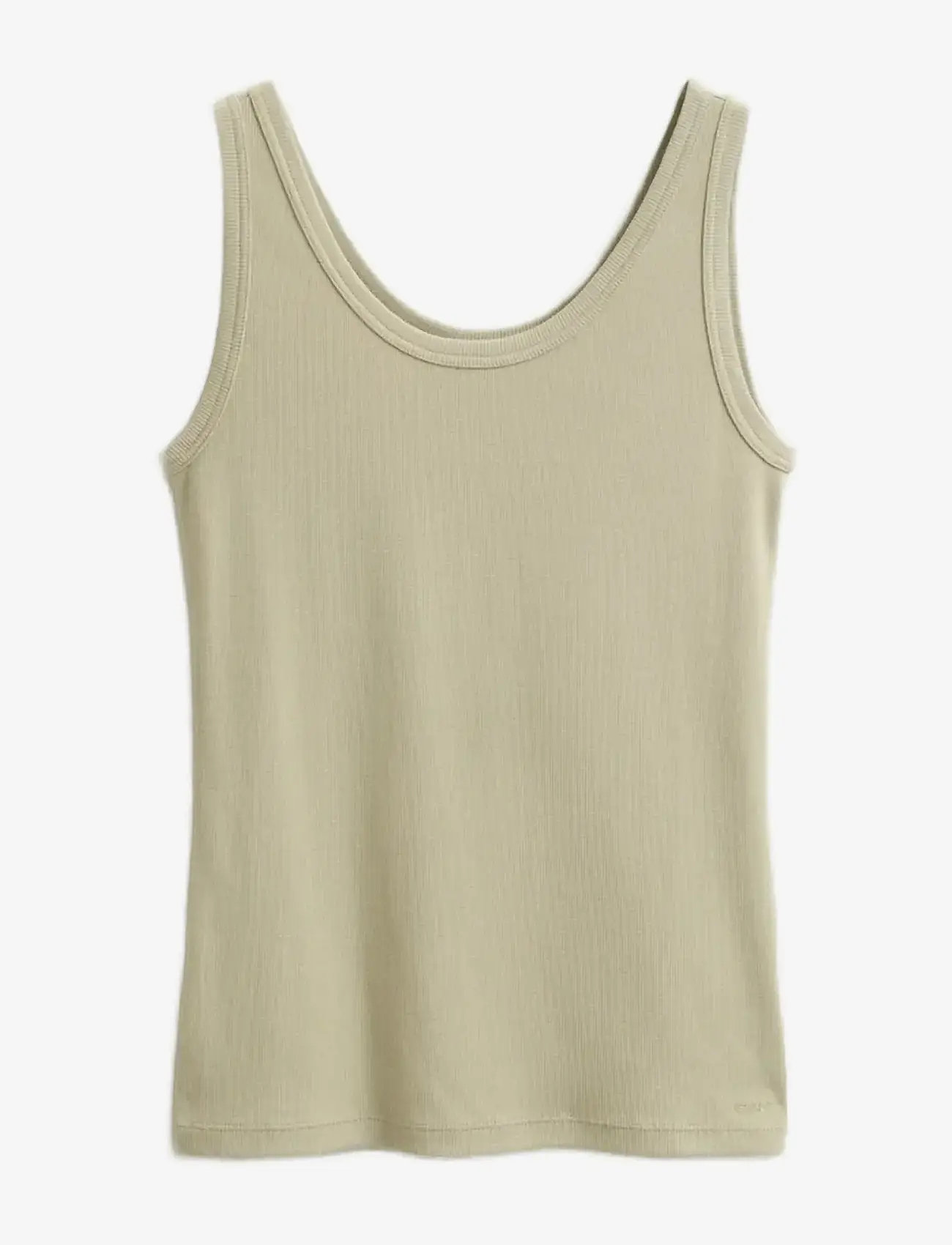GANT - SLIM RIBBED TANK TOP - linnen - country beige - 1