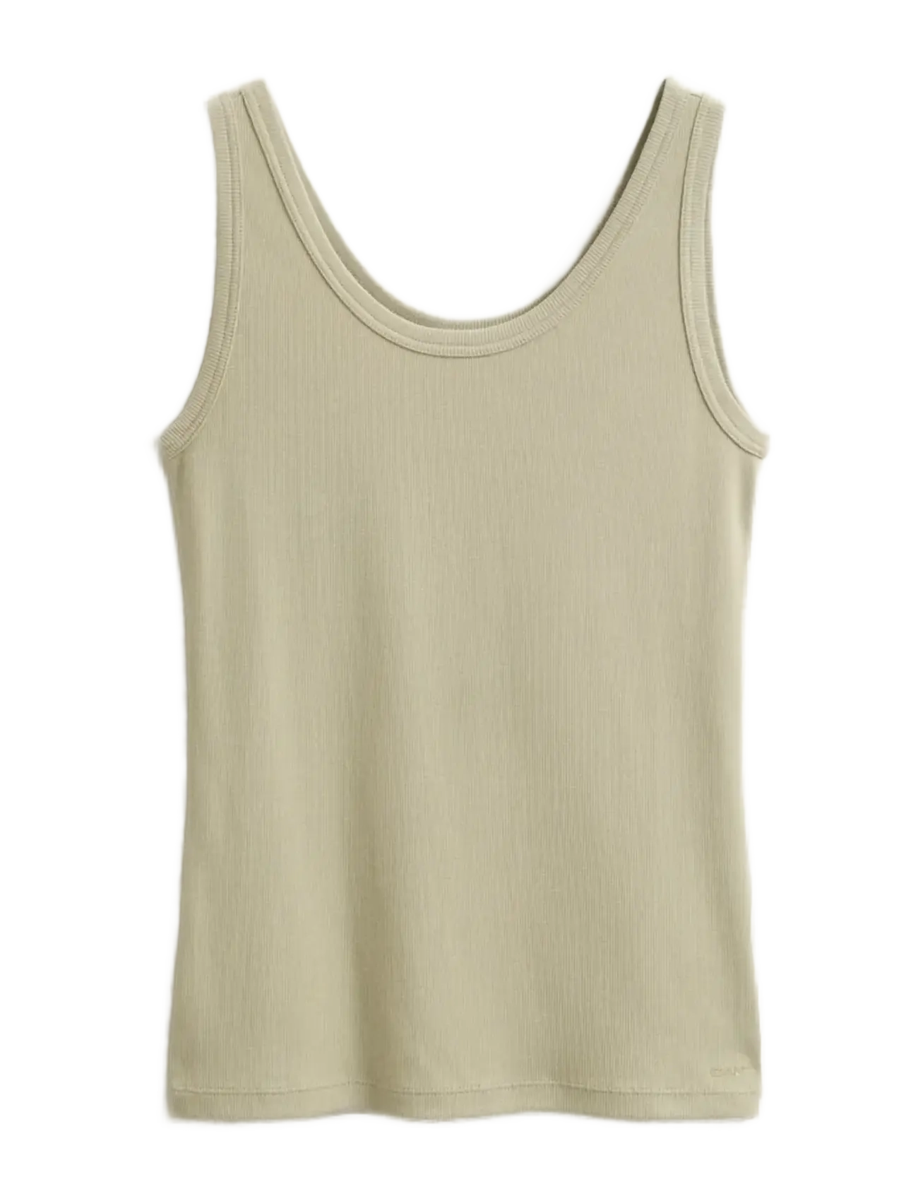 Gant SLIM RIBBED TANK TOP - GANT - COUNTRY BEIGE / beige