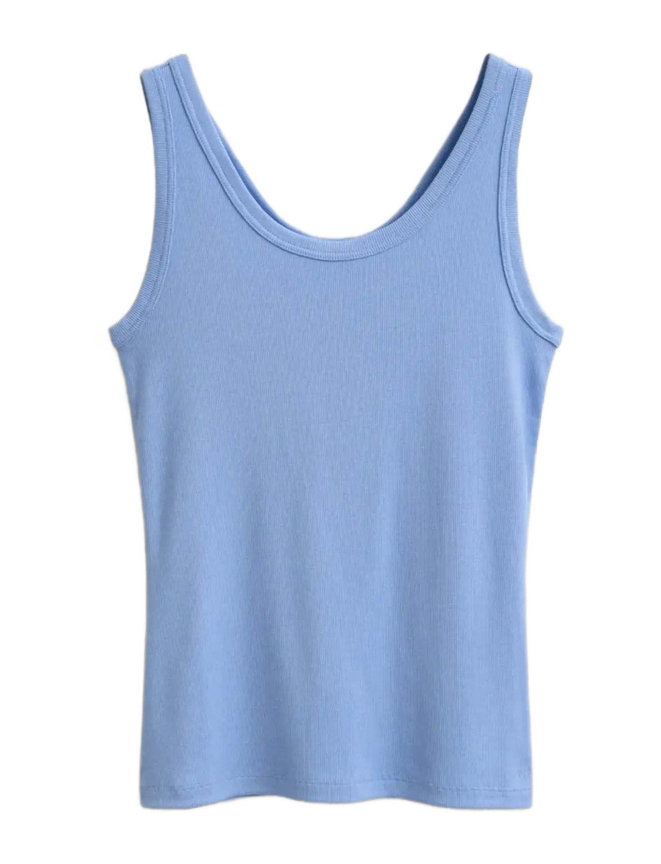 Gant SLIM RIBBED TANK TOP - GANT - HYDRANGEA BLUE / blue