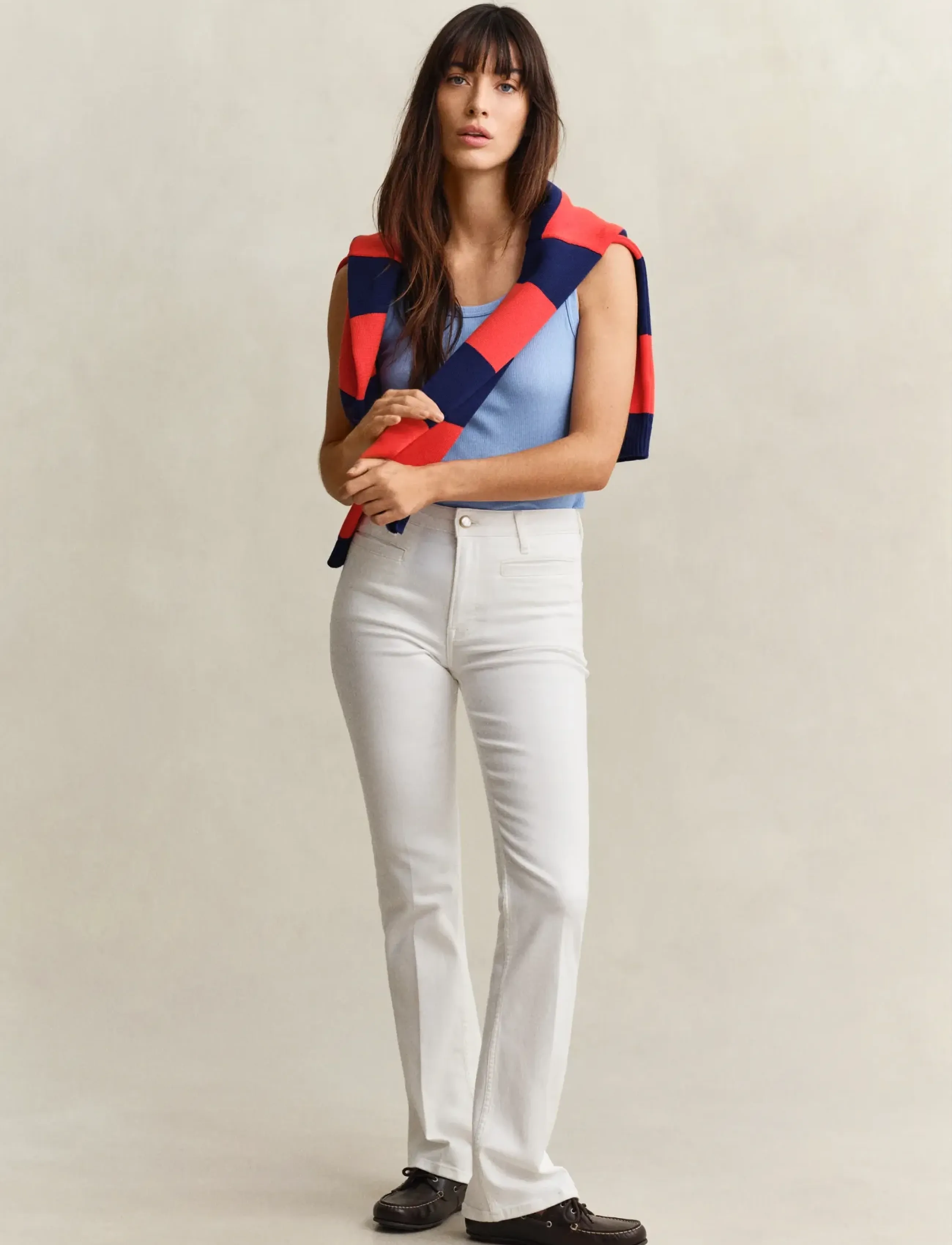 Gant - SLIM RIBBED TANK TOP - hihattomat paidat - hydrangea blue - 4