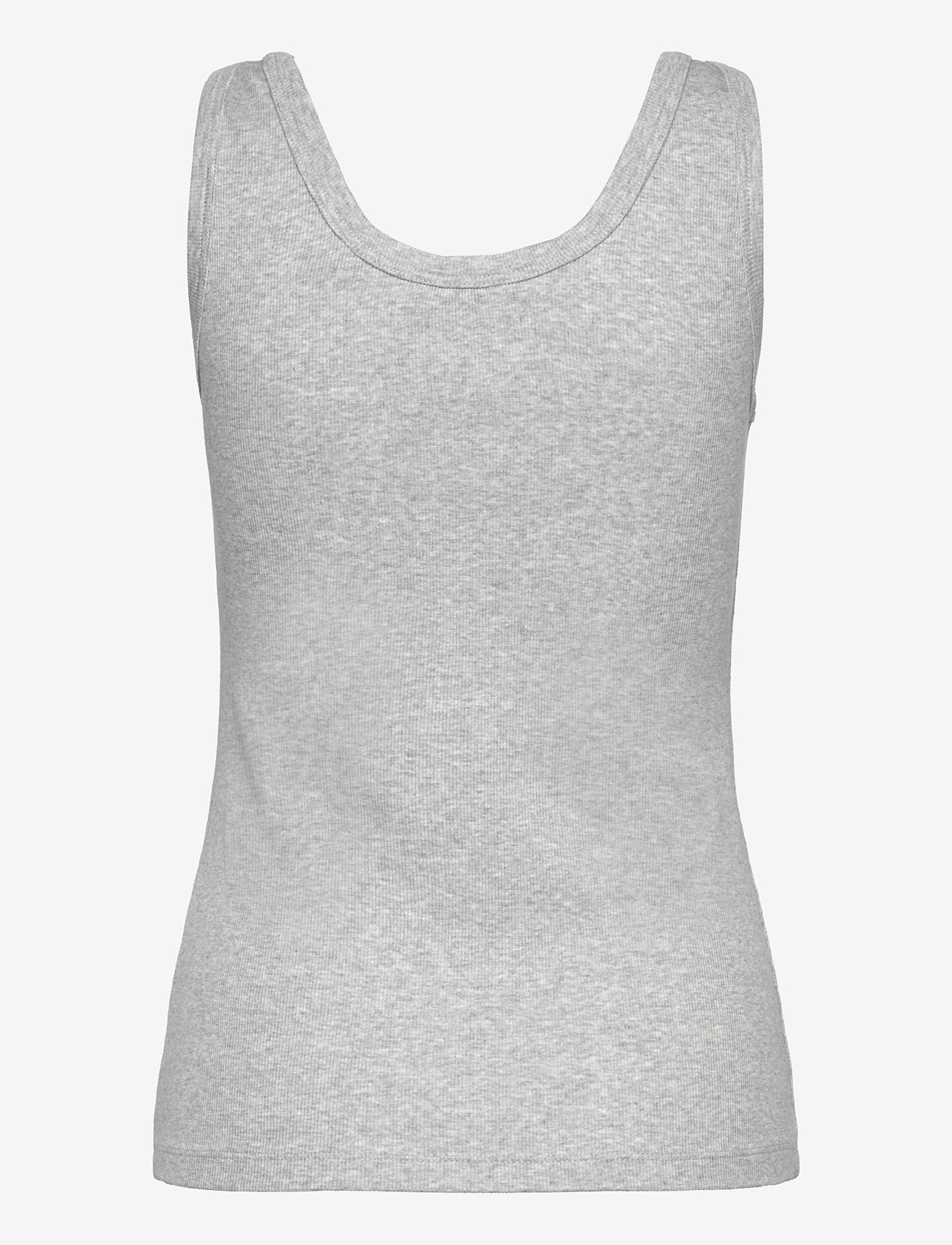 GANT - SLIM RIBBED TANK TOP - linnen - light grey melange - 1