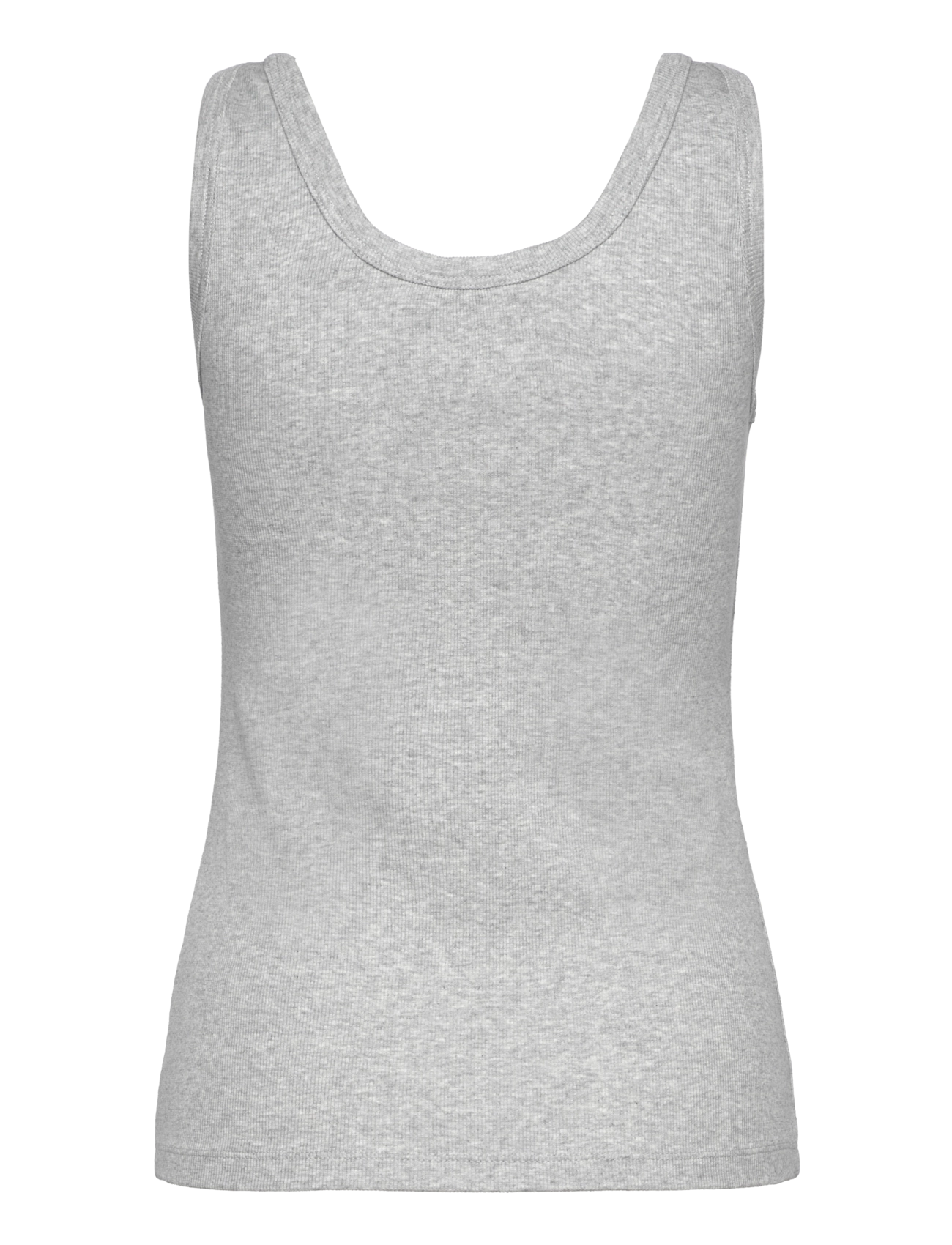 Gant - SLIM RIBBED TANK TOP - hauts sans manches - light grey melange - 1