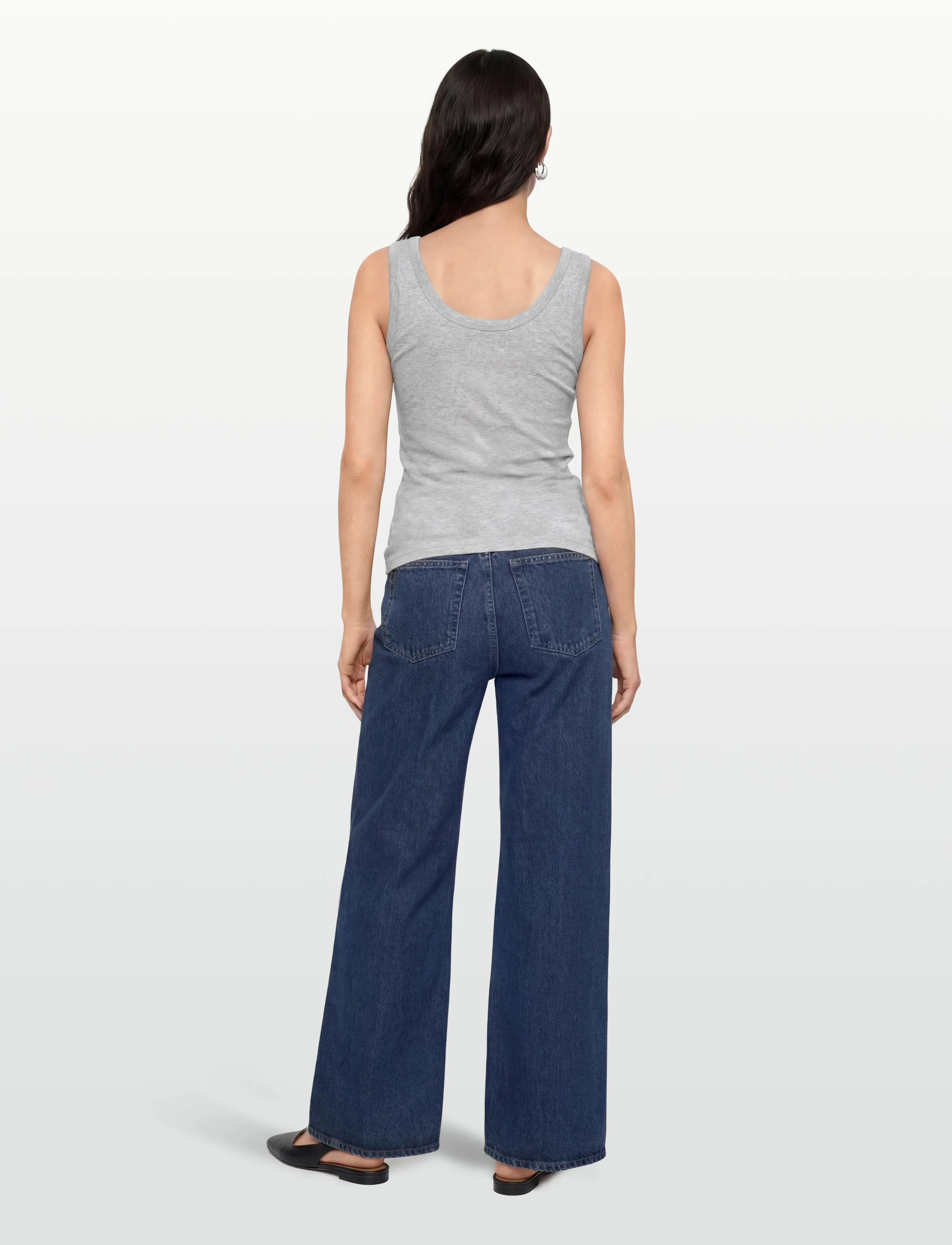 Gant - SLIM RIBBED TANK TOP - varrukateta alussärgid - light grey melange - 4