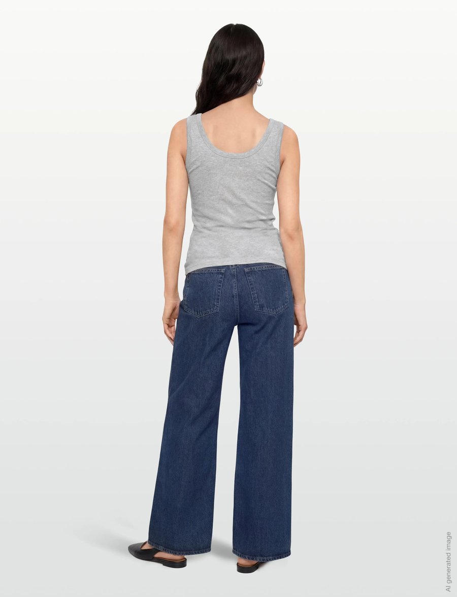 Gant - SLIM RIBBED TANK TOP - linnen - light grey melange - 4