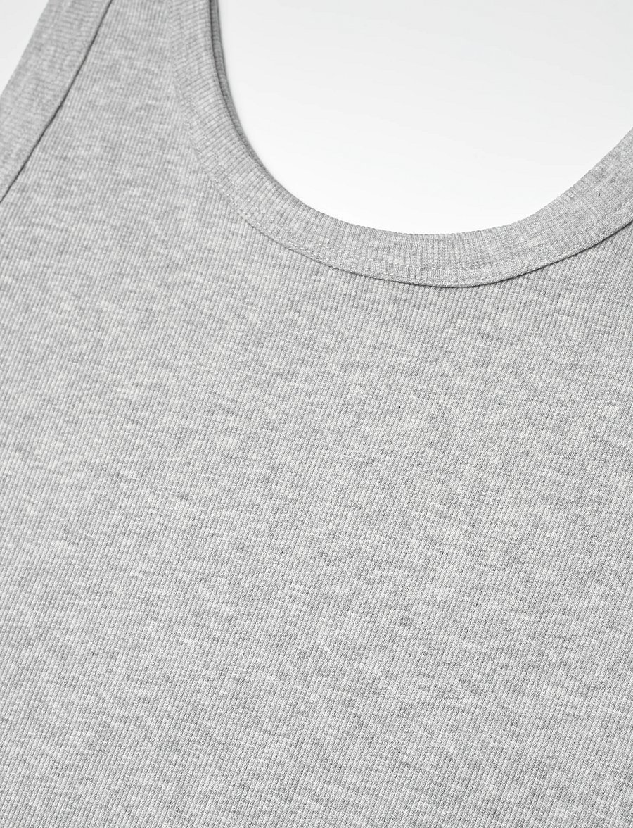 Gant - SLIM RIBBED TANK TOP - linnen - light grey melange - 2