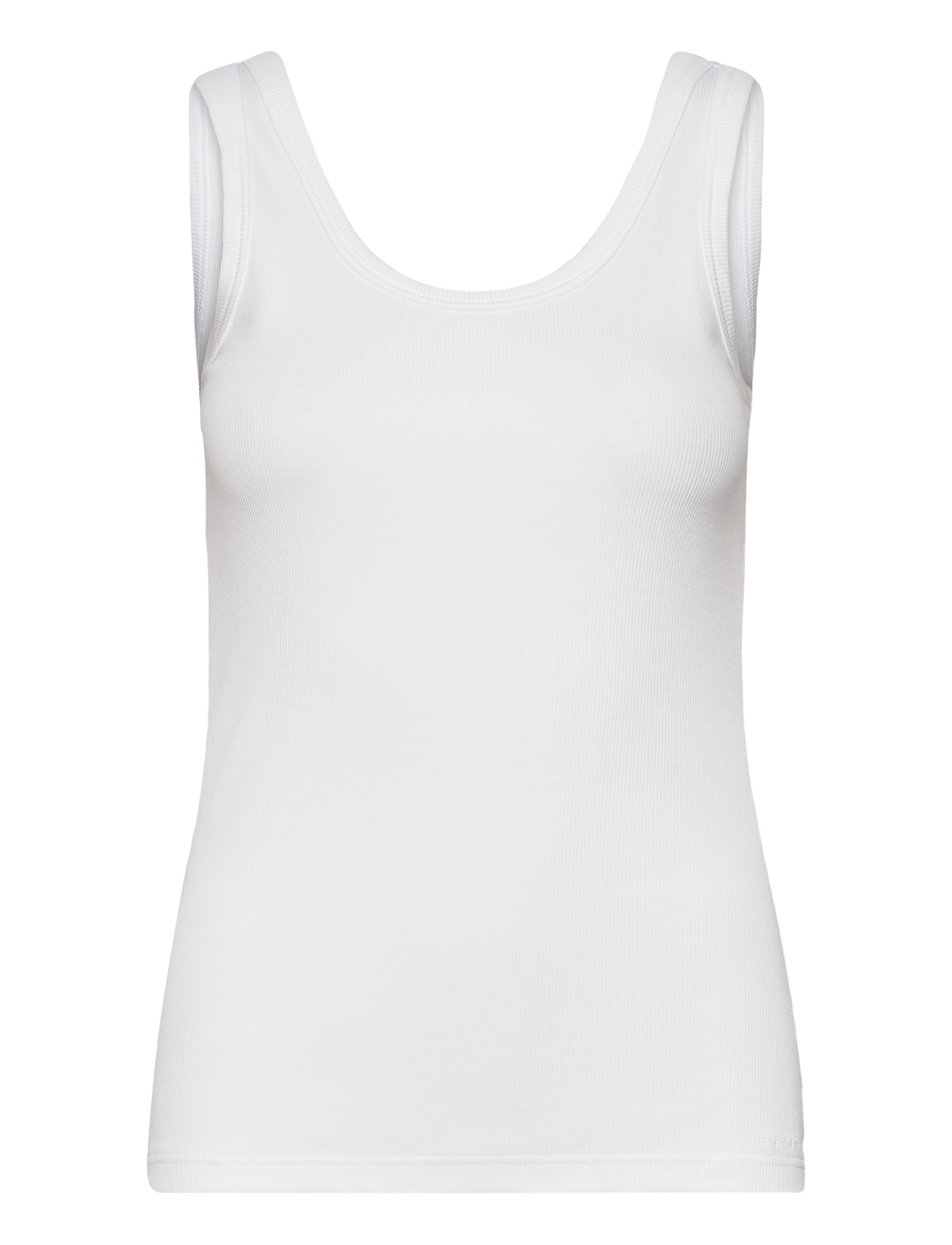 Gant SLIM RIBBED TANK TOP - GANT - WHITE / white