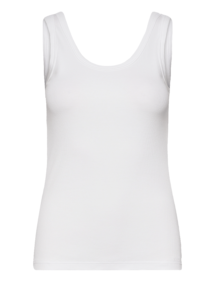 Gant - SLIM RIBBED TANK TOP - tanktops - white - 1