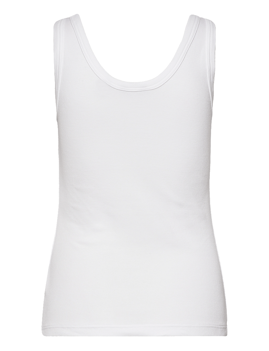 Gant - SLIM RIBBED TANK TOP - tanktops - white - 2