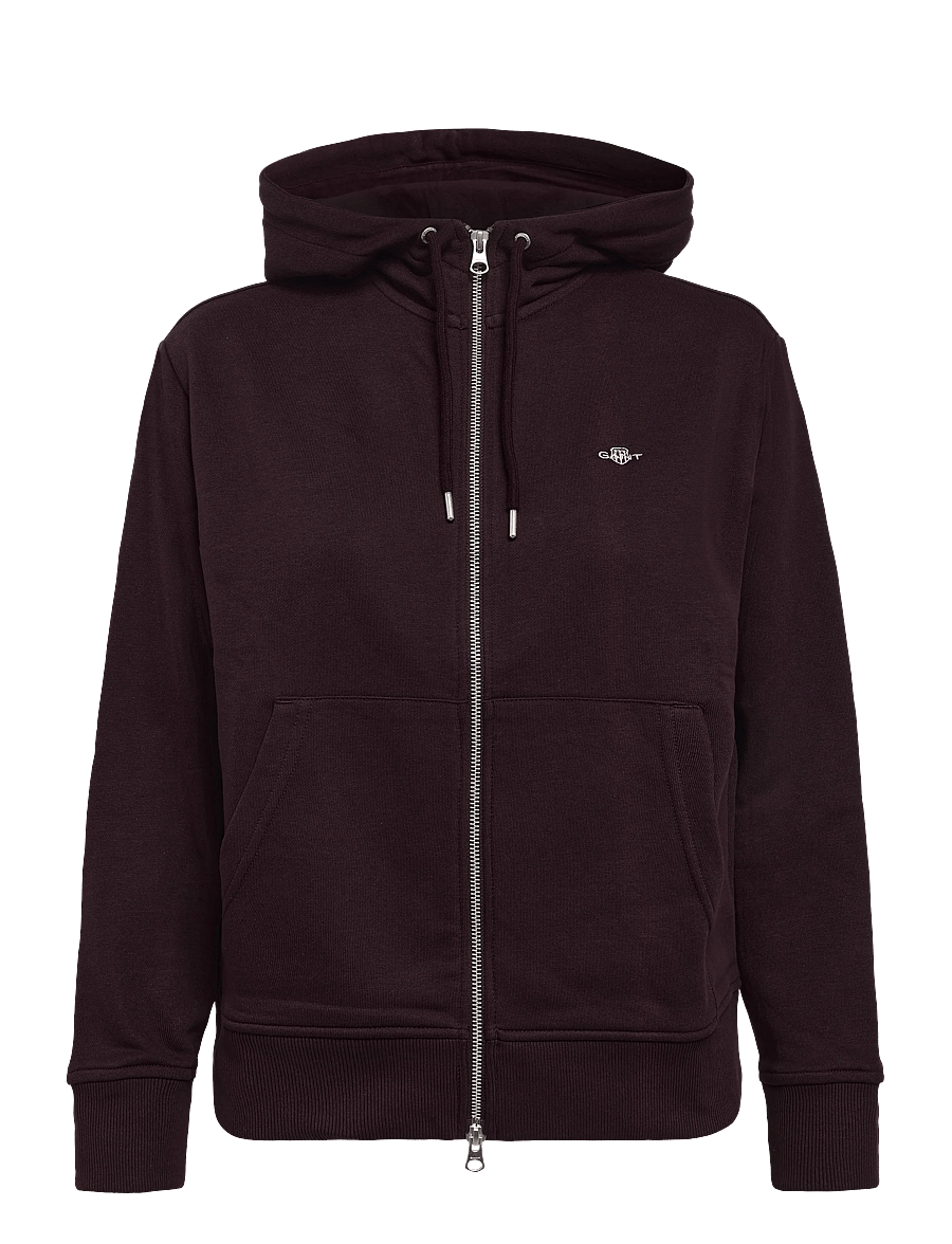Gant - SHIELD ZIP HOODIE - kapuutsiga pusad - darkened wine - 0