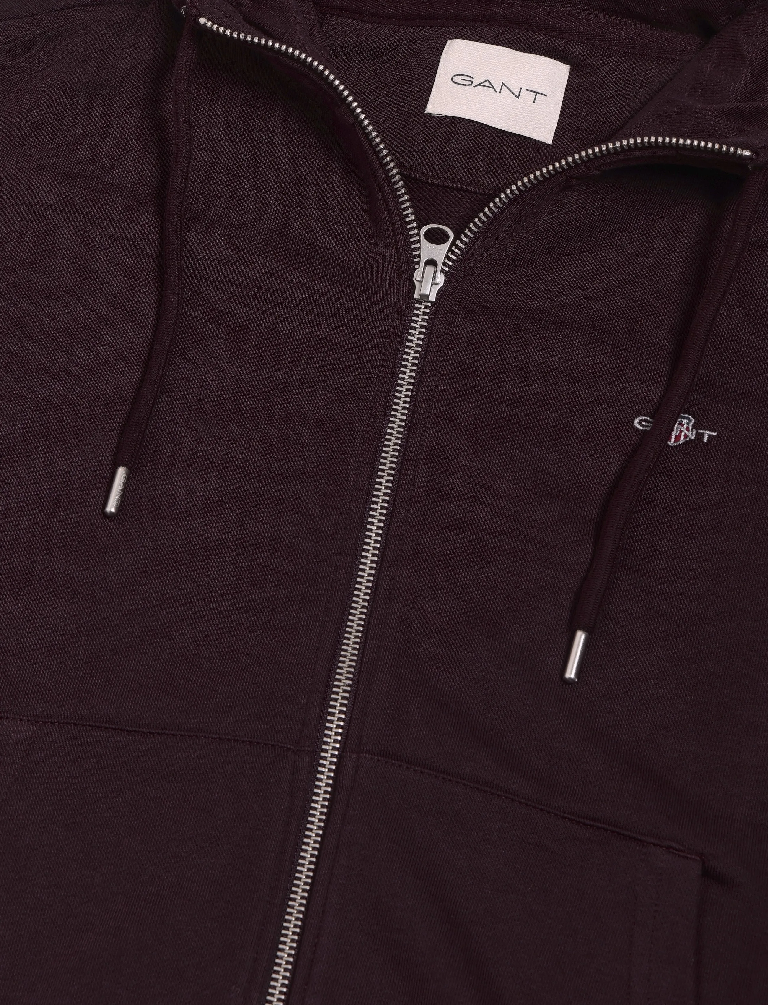 Gant - SHIELD ZIP HOODIE - kapuutsiga pusad - darkened wine - 2
