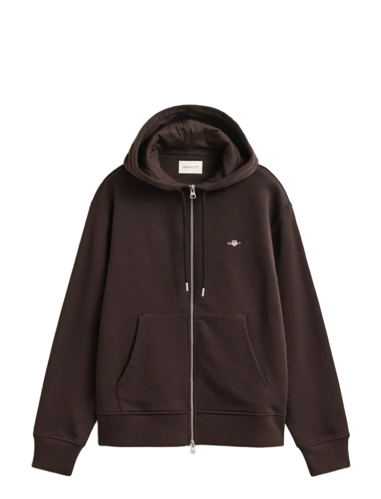 Gant Shield Zip Hoodie, M, Sweatshirts & Hoodies, Braun - Frauen