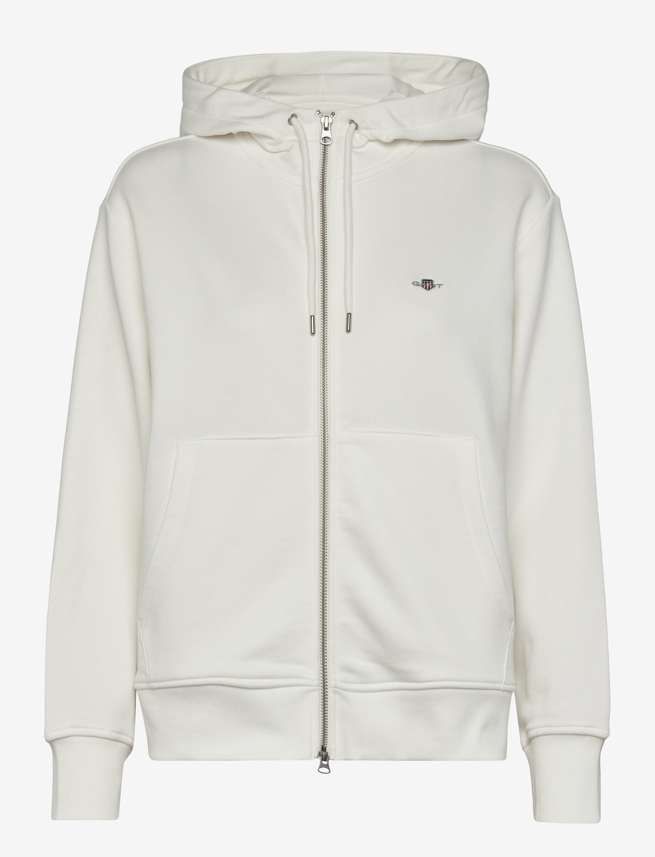 GANT - SHIELD ZIP HOODIE - kapuzenpullover - eggshell - 1