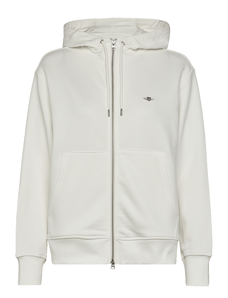 GANT - SHIELD ZIP HOODIE - kapuzenpullover - eggshell - 1