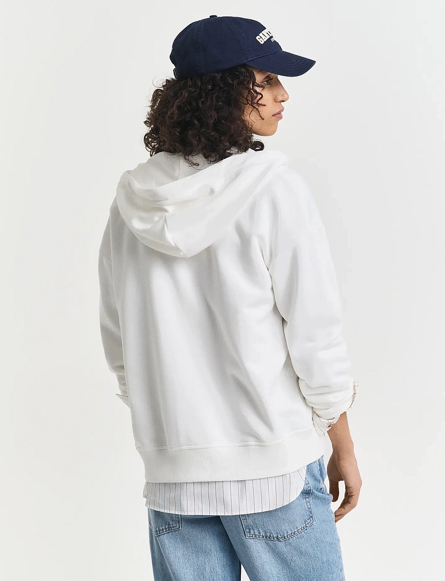 Gant - SHIELD ZIP HOODIE - pulls à capuche - eggshell - 3