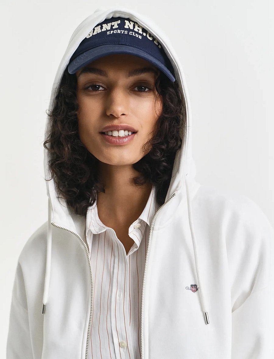 Gant - SHIELD ZIP HOODIE - pulls à capuche - eggshell - 4