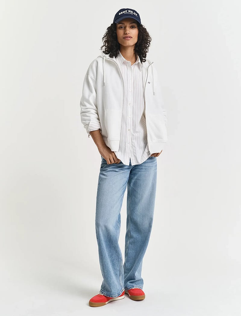 GANT - SHIELD ZIP HOODIE - kapuzenpullover - eggshell - 5