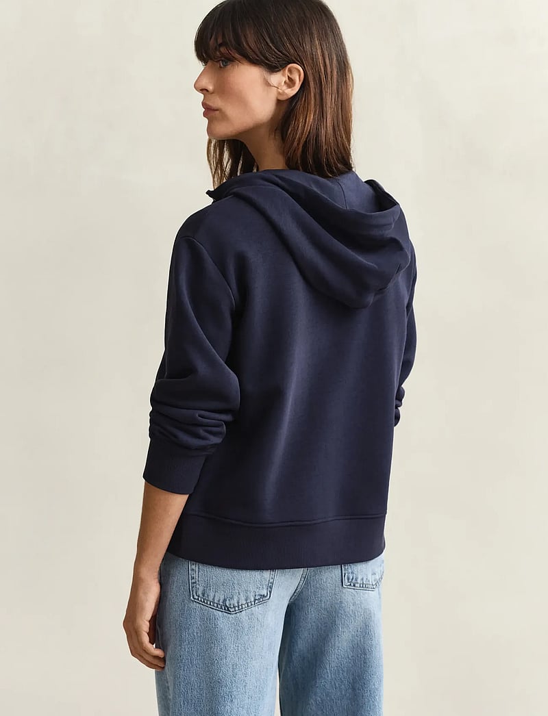 Gant - SHIELD ZIP HOODIE - kapuzenpullover - evening blue - 3