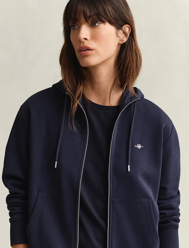 Gant - SHIELD ZIP HOODIE - kapuzenpullover - evening blue - 4