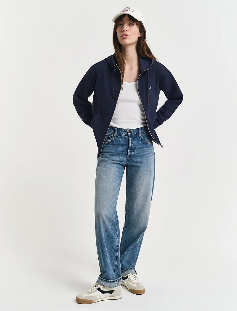 GANT - SHIELD ZIP HOODIE - hættetrøjer - evening blue - 5