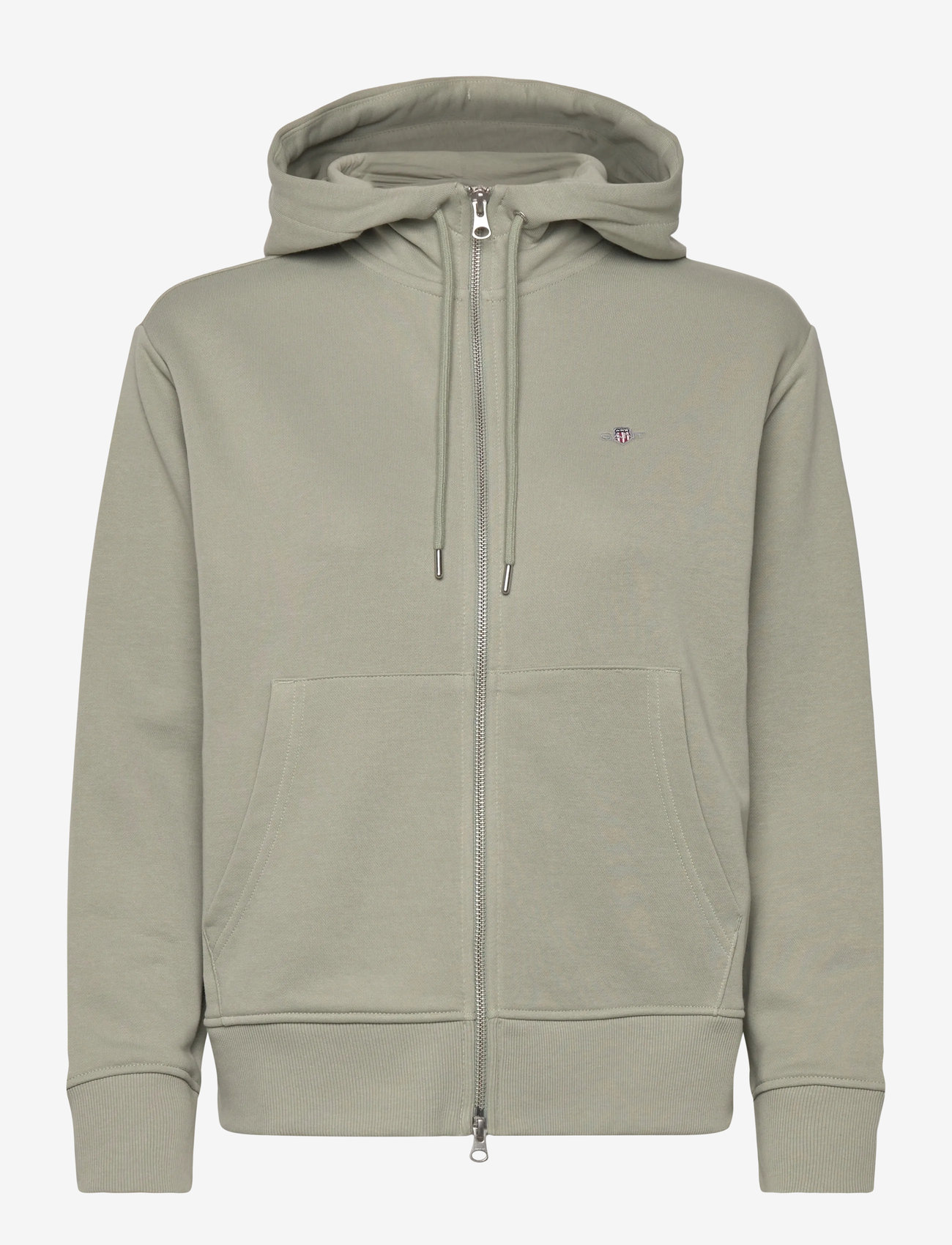 GANT - SHIELD ZIP HOODIE - hupparit - faded sage - 0