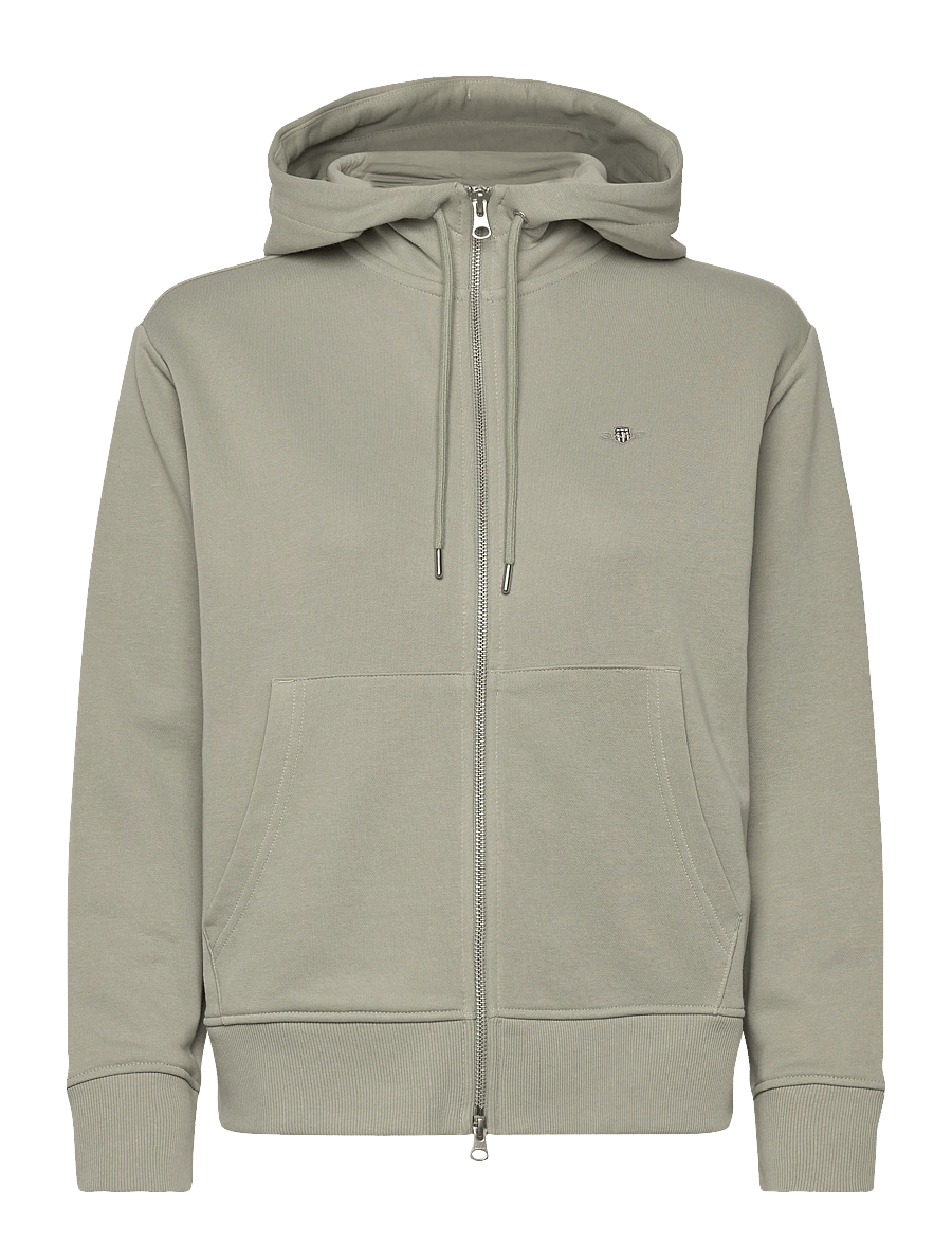 Gant - SHIELD ZIP HOODIE - kapuzenpullover - faded sage - 0