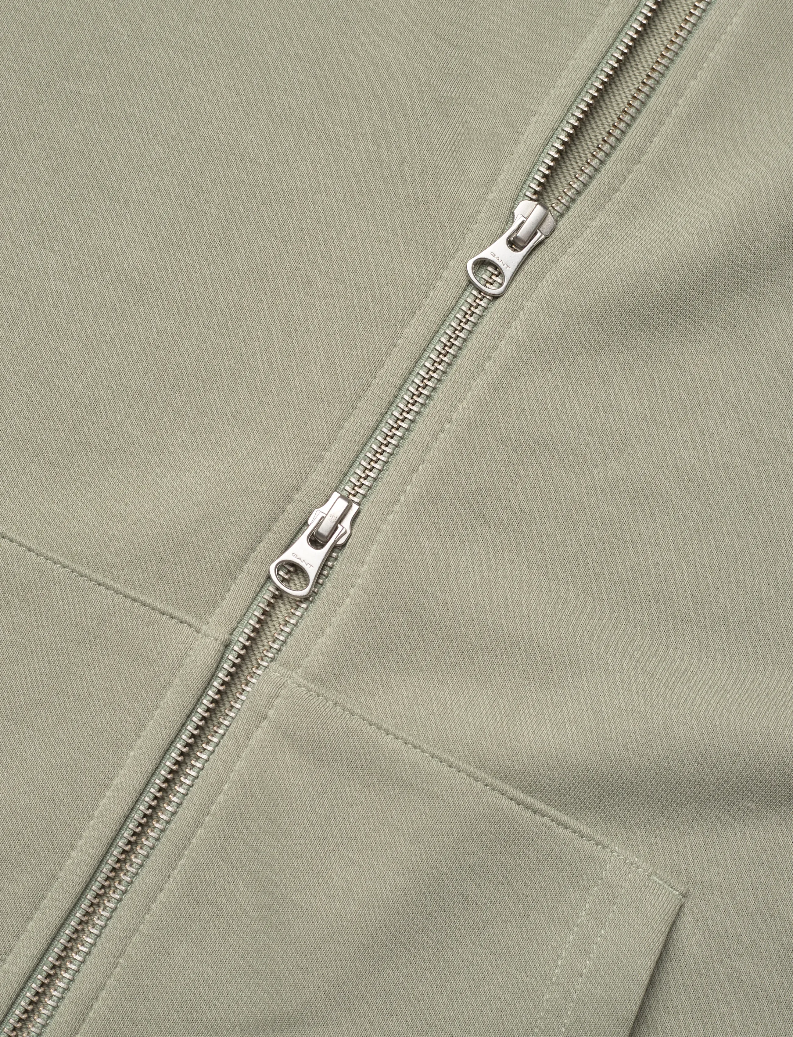 Gant - SHIELD ZIP HOODIE - hættetrøjer - faded sage - 4