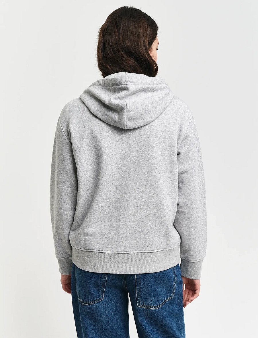 Gant - SHIELD ZIP HOODIE - kapuzenpullover - light grey melange - 2