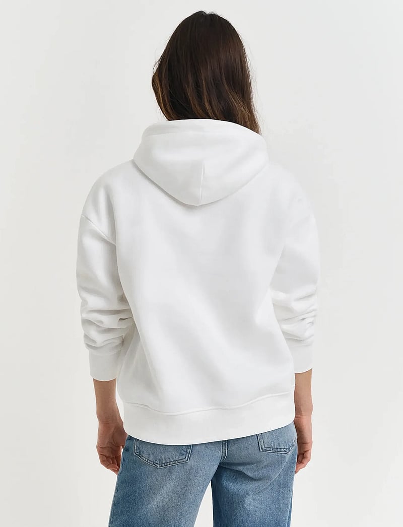 GANT - SHIELD HOODIE - kapuzenpullover - eggshell - 3