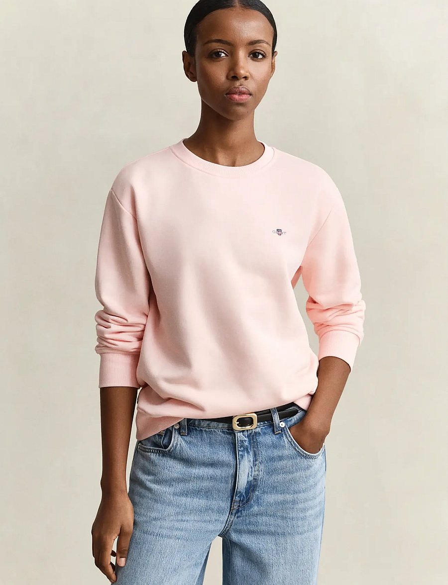 Gant - SHIELD C-NECK SWEAT - modetrends - apricot pink - 0