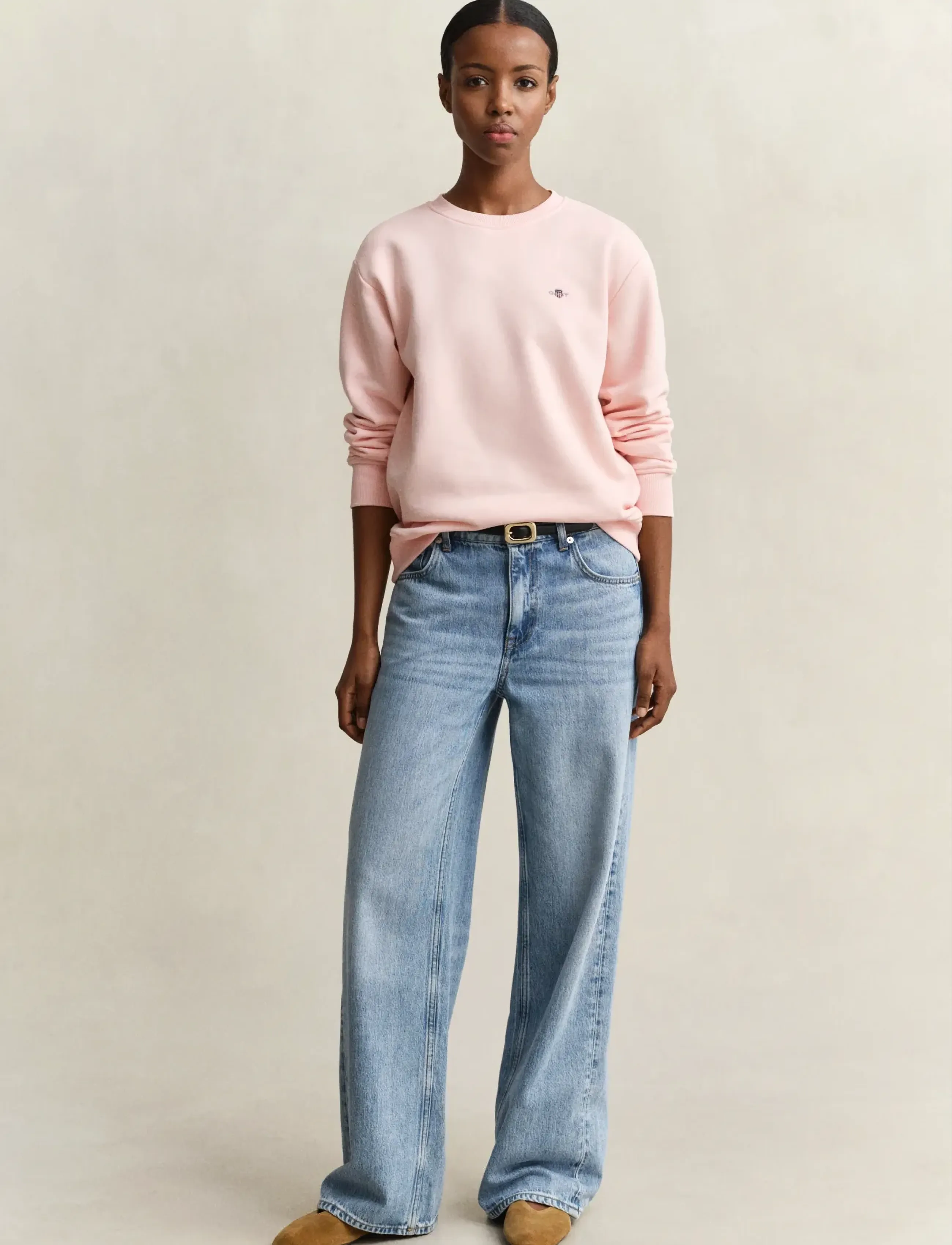 Gant - SHIELD C-NECK SWEAT - modetrends - apricot pink - 4