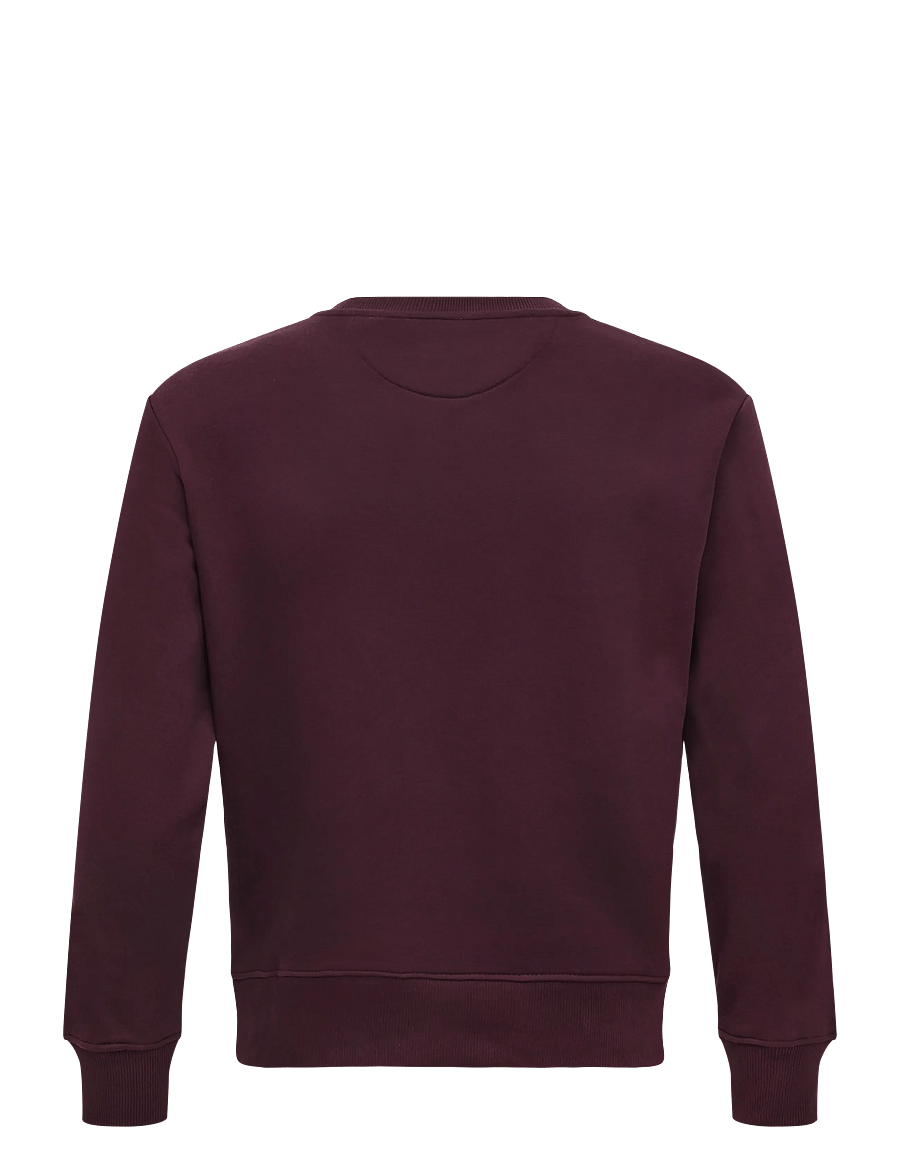 Gant - SHIELD C-NECK SWEAT - sweatshirts - darkened wine - 1