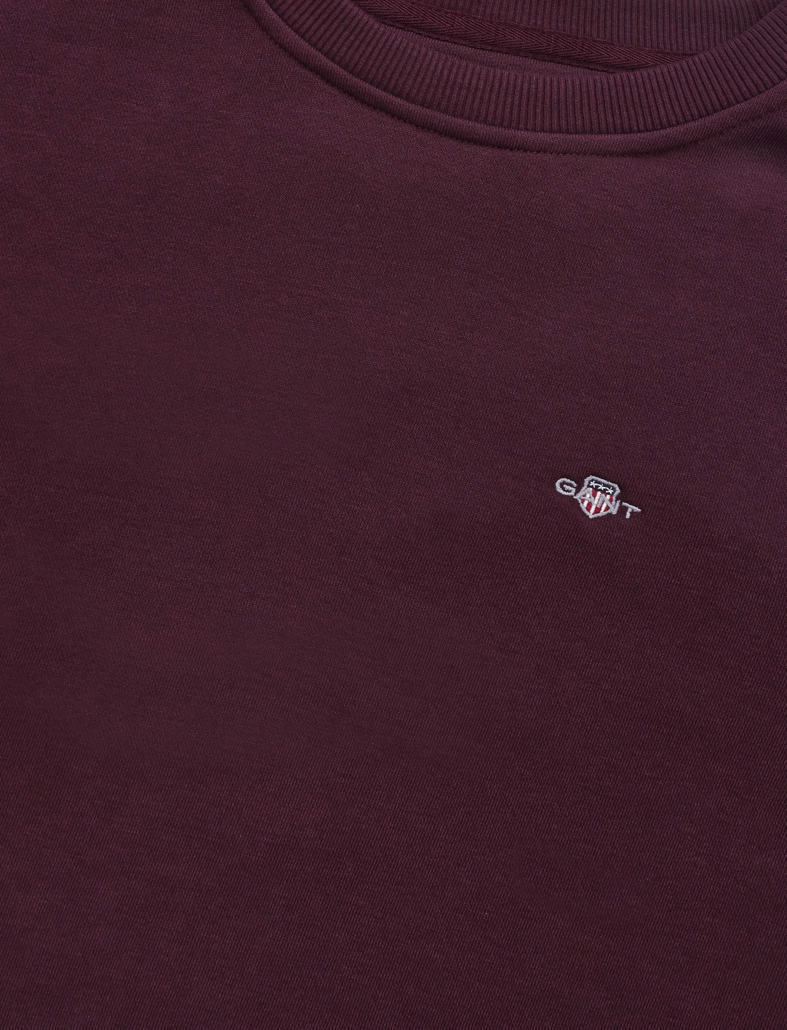 Gant - SHIELD C-NECK SWEAT - sügisene kokkuhoid - darkened wine - 2