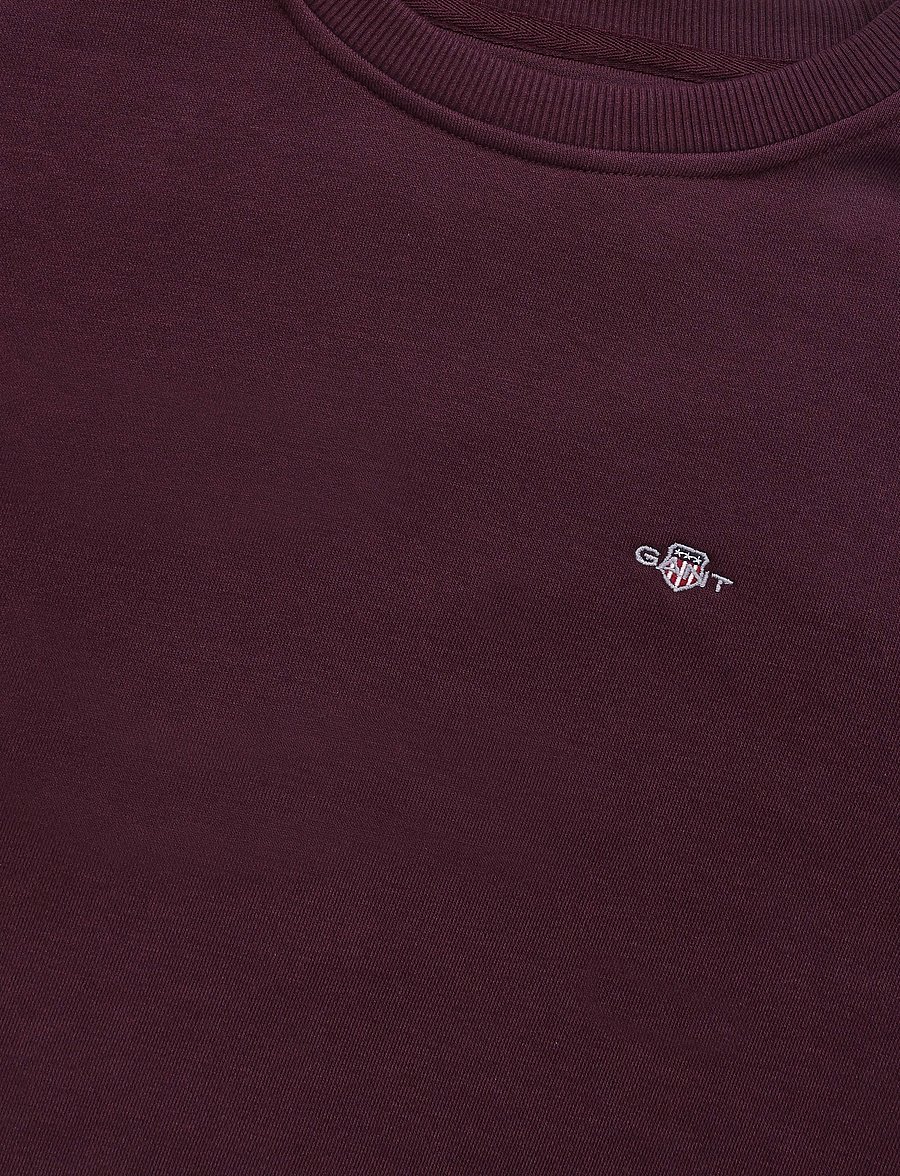 Gant - SHIELD C-NECK SWEAT - sweatshirts - darkened wine - 2
