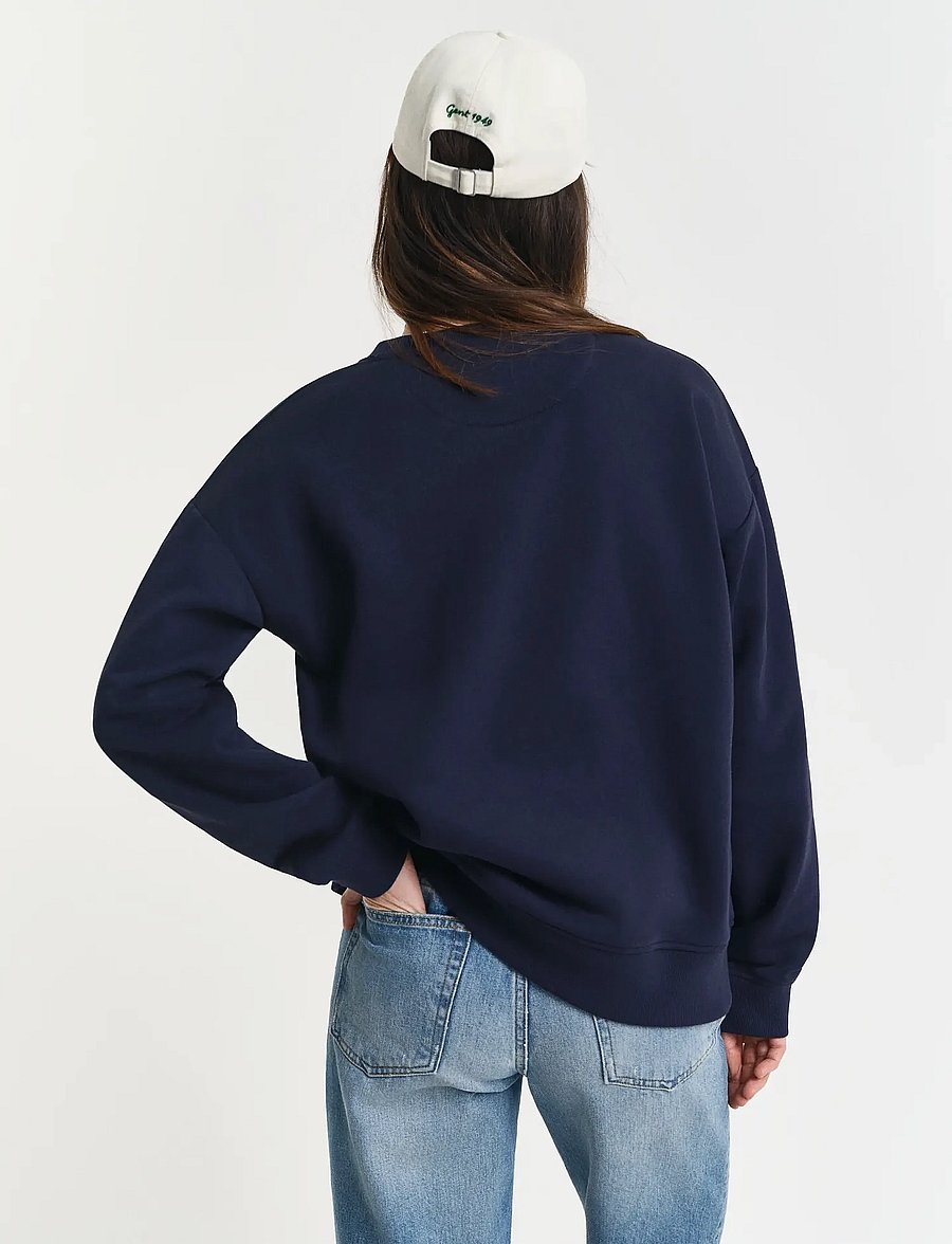 Gant - SHIELD C-NECK SWEAT - colleget - evening blue - 3