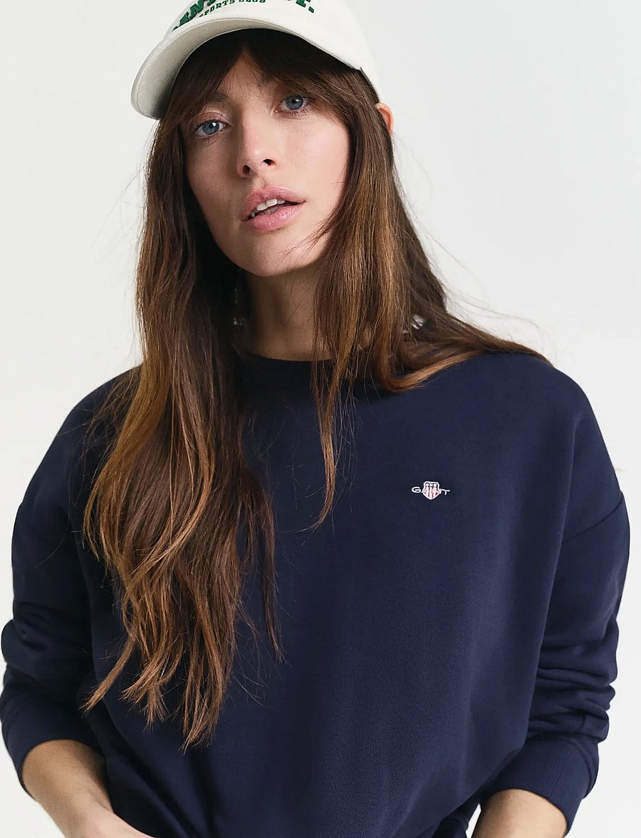 Gant - SHIELD C-NECK SWEAT - colleget - evening blue - 4