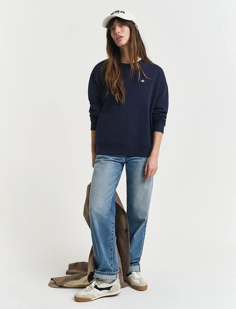 Gant - SHIELD C-NECK SWEAT - colleget - evening blue - 5