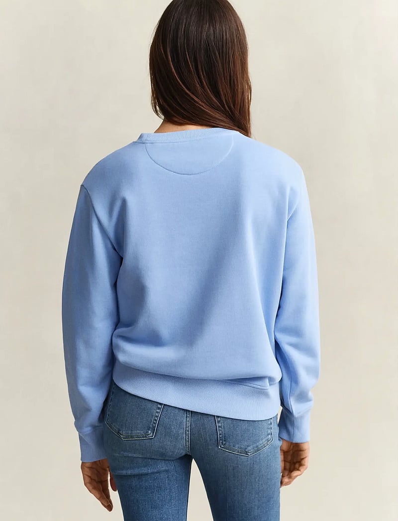 GANT - SHIELD C-NECK SWEAT - modetrends - hydrangea blue - 2