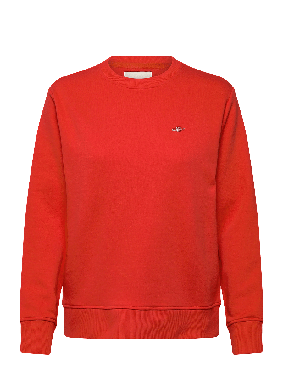 Gant - SHIELD C-NECK SWEAT - sweatshirts - perfect red - 1