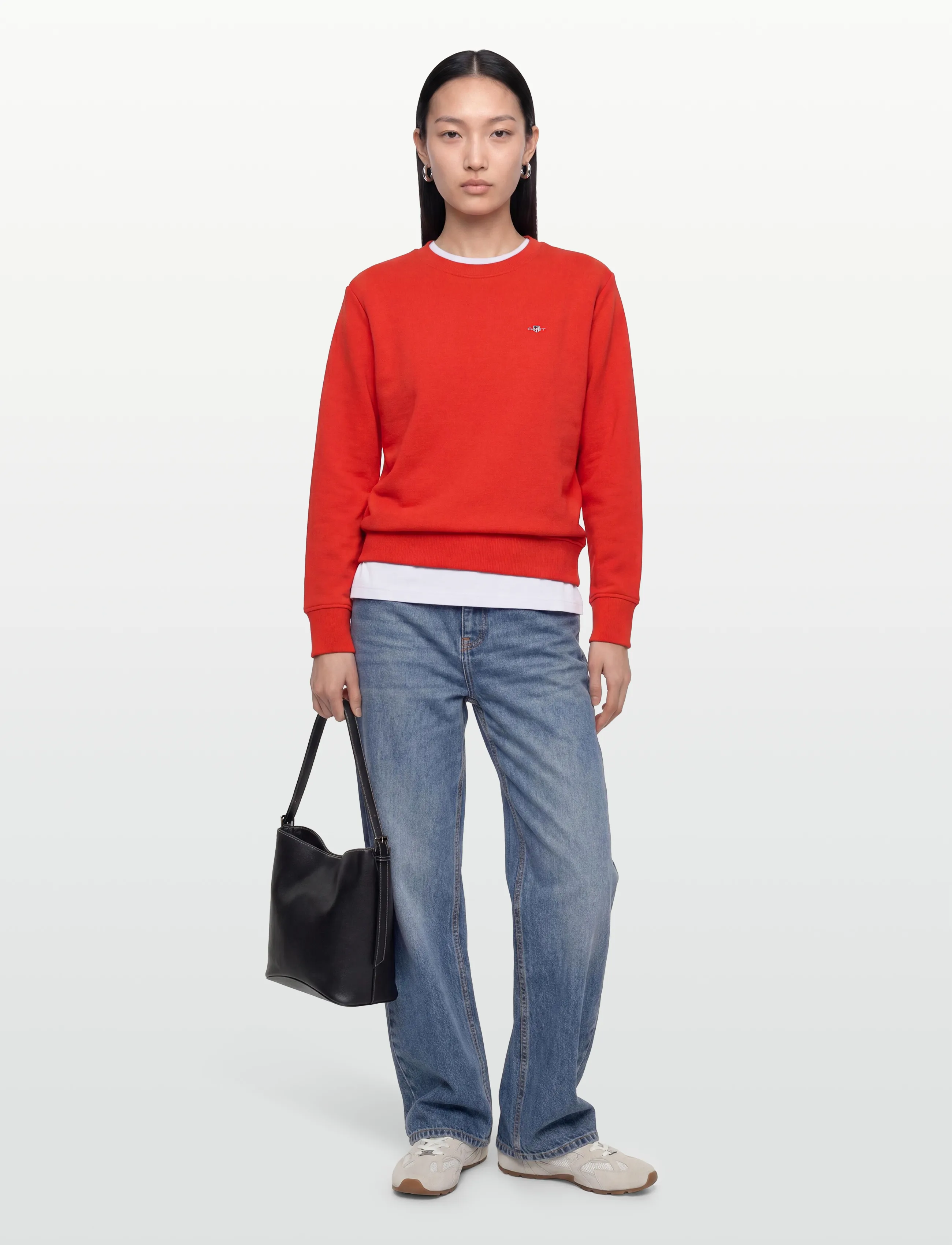 Gant SHIELD C-NECK SWEAT - Gant - PERFECT RED / red
