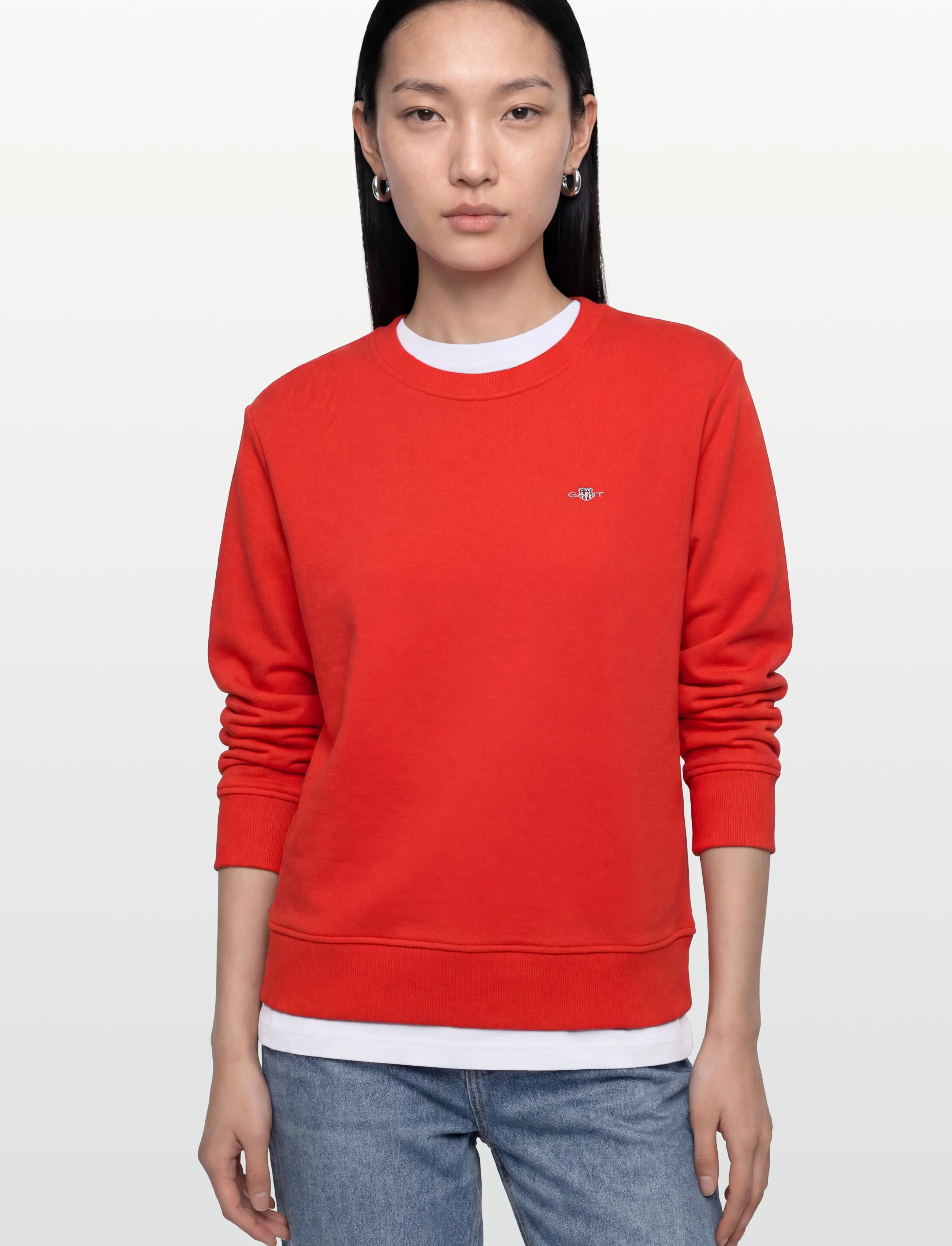 Gant - SHIELD C-NECK SWEAT - dressipluusid - perfect red - 3