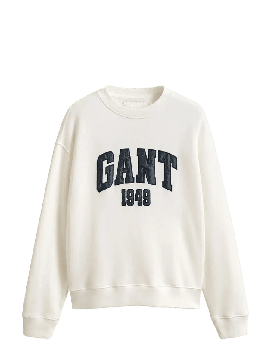 Gant - GRAPHIC PRINT C-NECK SWEAT - mode trends - eggshell - 1