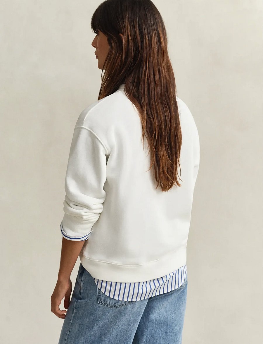 Gant - GRAPHIC PRINT C-NECK SWEAT - mode trends - eggshell - 2