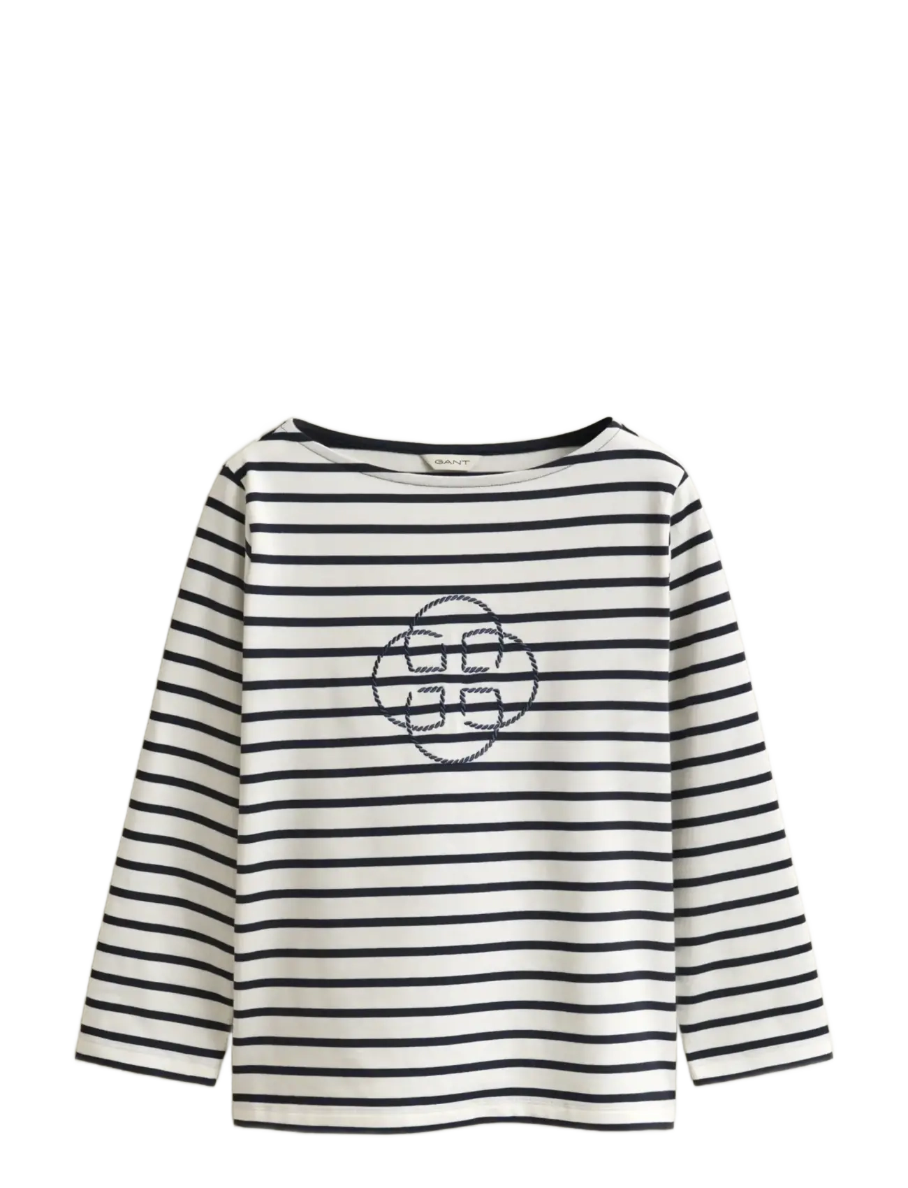 GANT Reg Three-Quarter Sleeve T-Shirt Navy - S - Damen