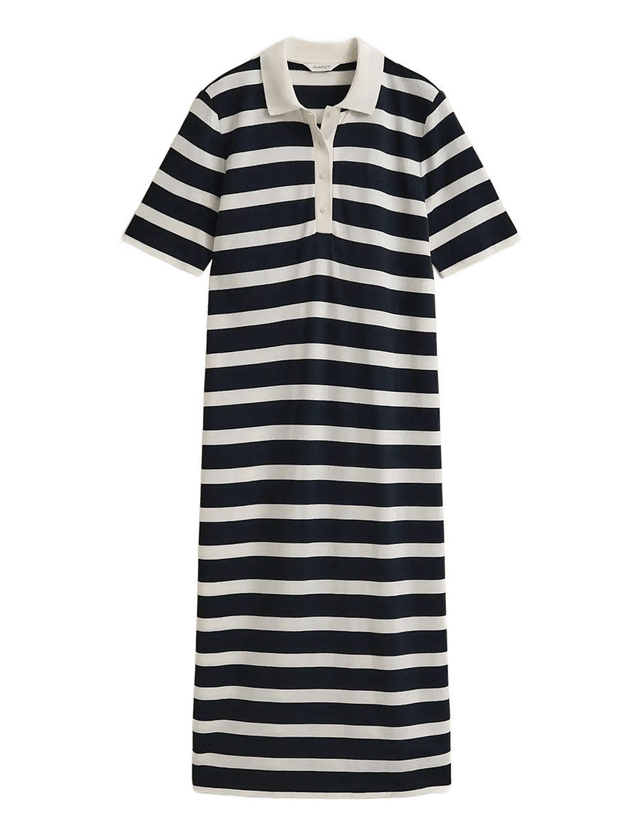 Gant - REG STRIPED SS POLO DRESS - konfirmation - evening blue - 1