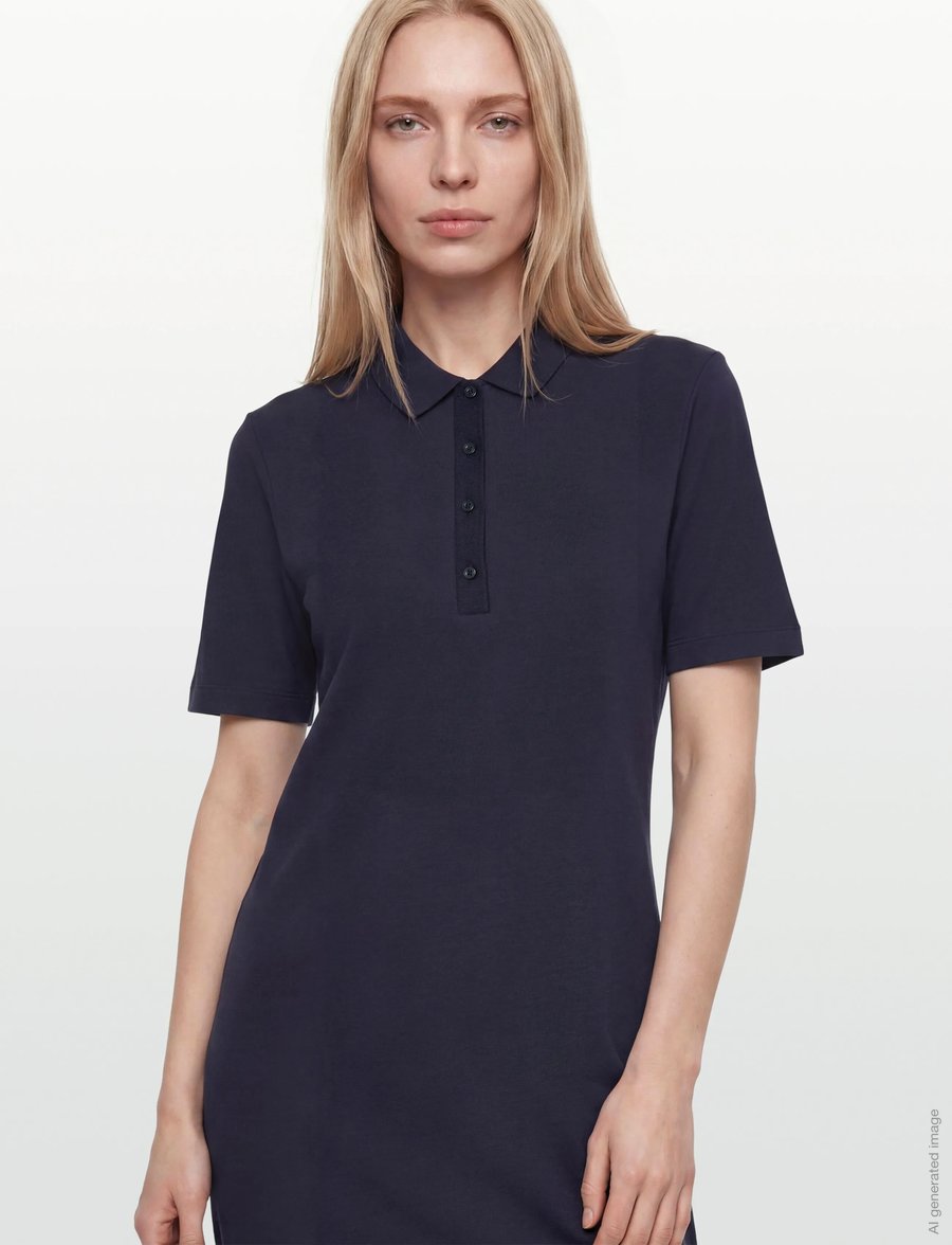 Gant - REG SS POLO DRESS - hemdkleider - evening blue - 3