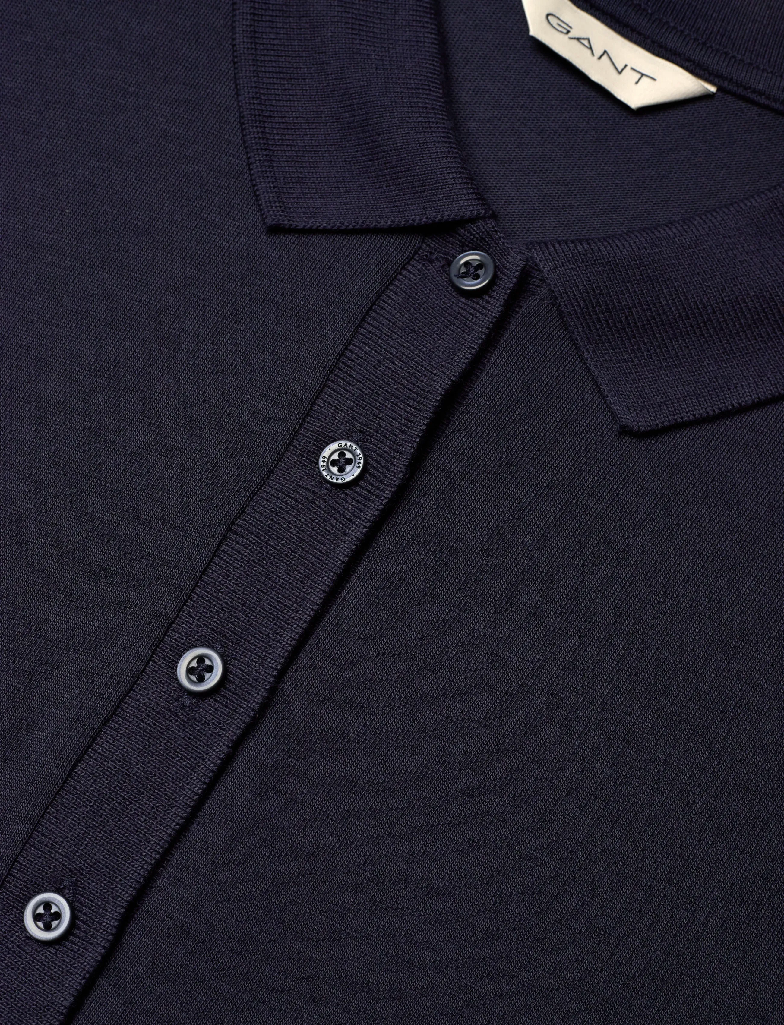 Gant - REG SS POLO DRESS - robes chemises - evening blue - 5