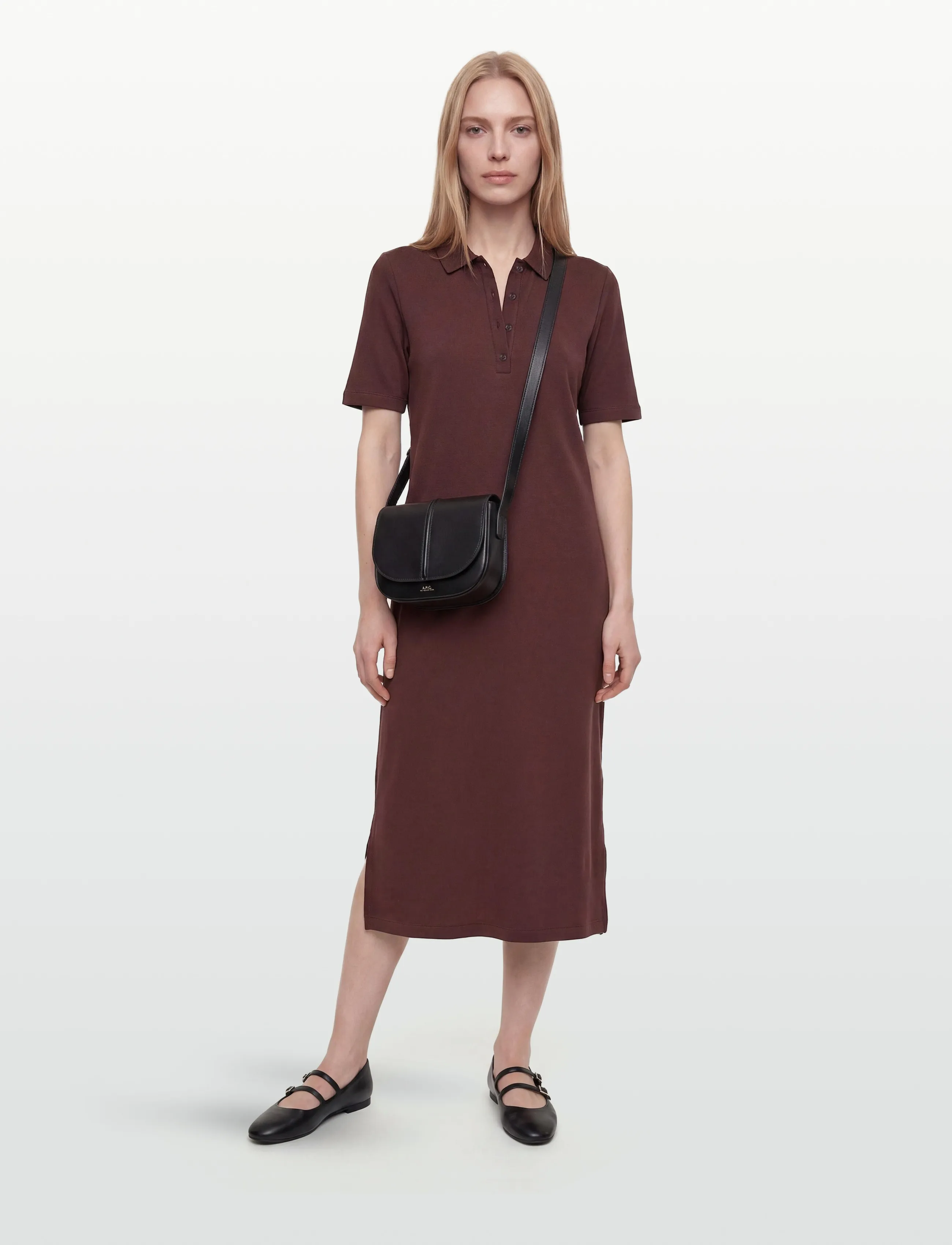Gant Reg Ss Polo Dress, XS, Dresses, Burgunderrot - Knee-length & Midi, Frauen