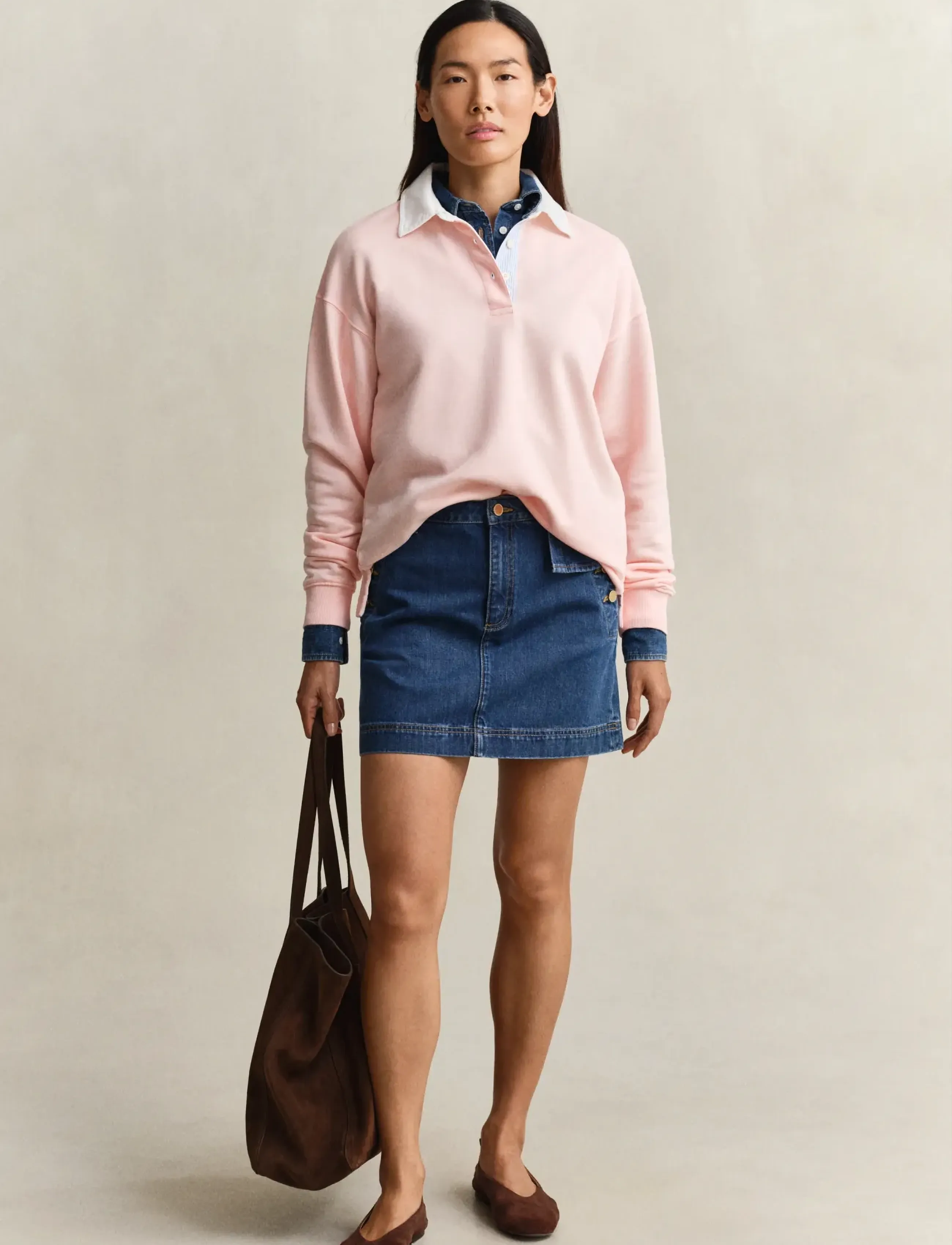 Gant - RUGGER SWEATSHIRT - bluzy bez kaptura - apricot pink - 4