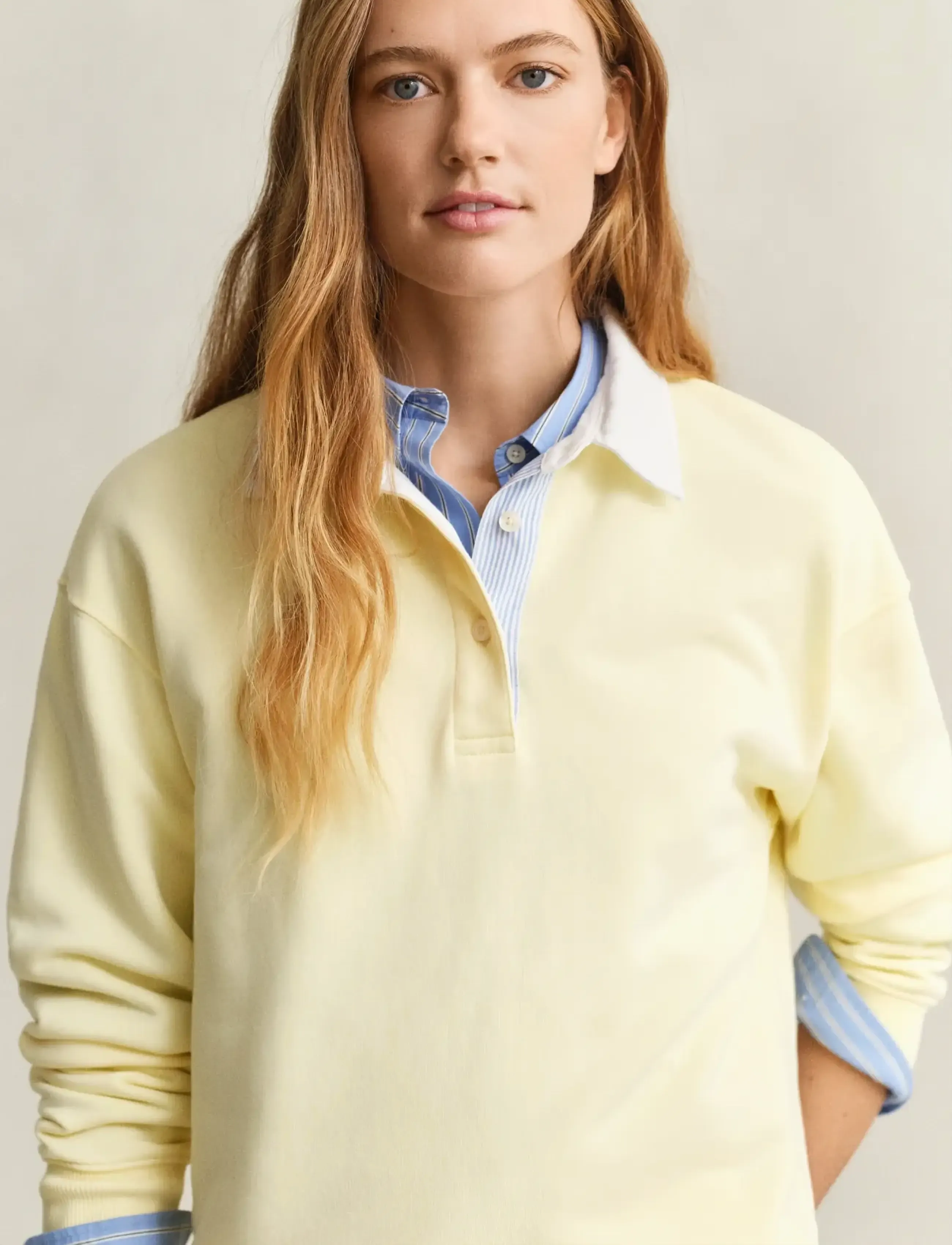 Gant - RUGGER SWEATSHIRT - pikéer - vanilla yellow - 3